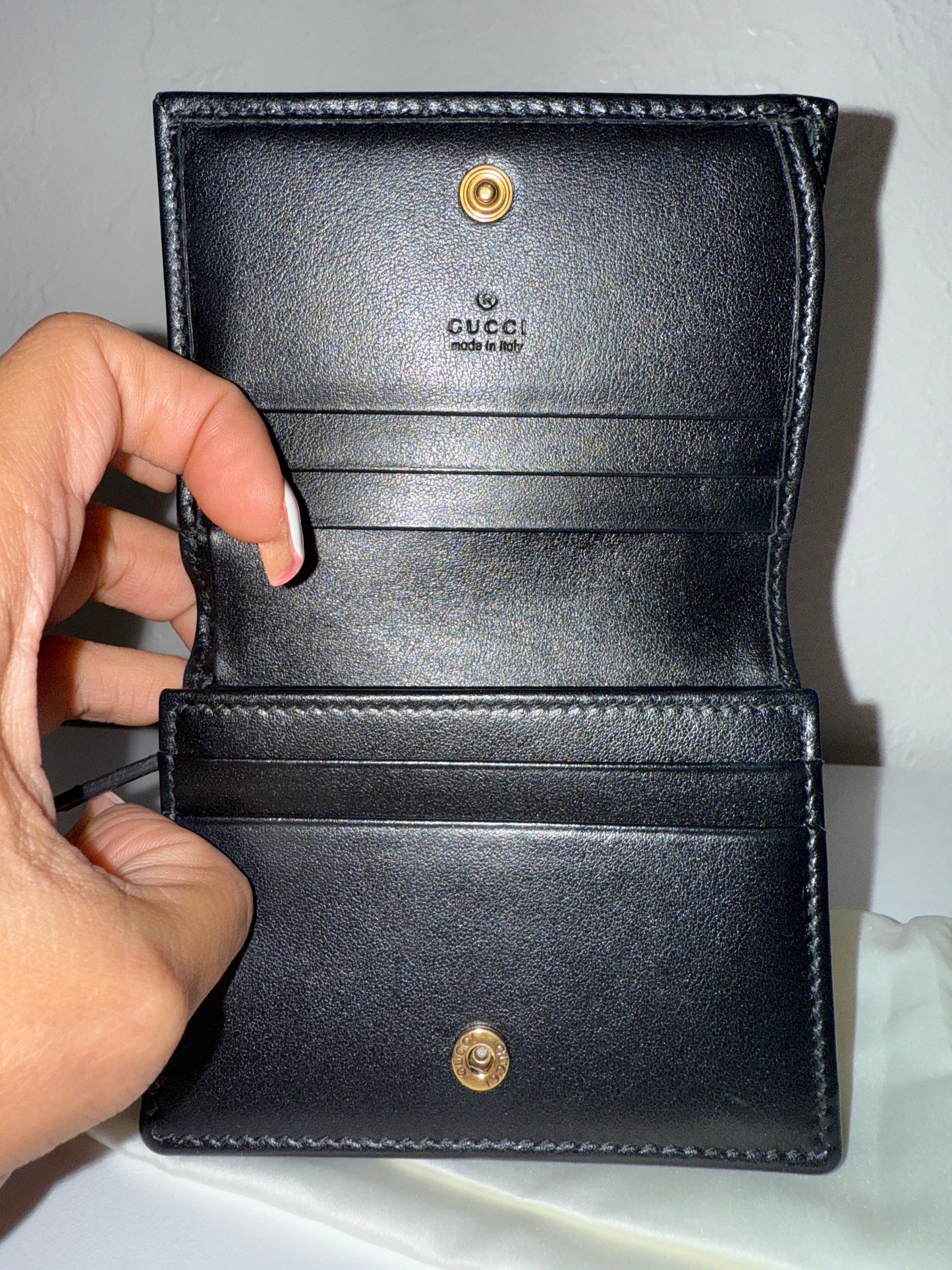 Pre-owned GUCCI Marmont Bifold leather wallet