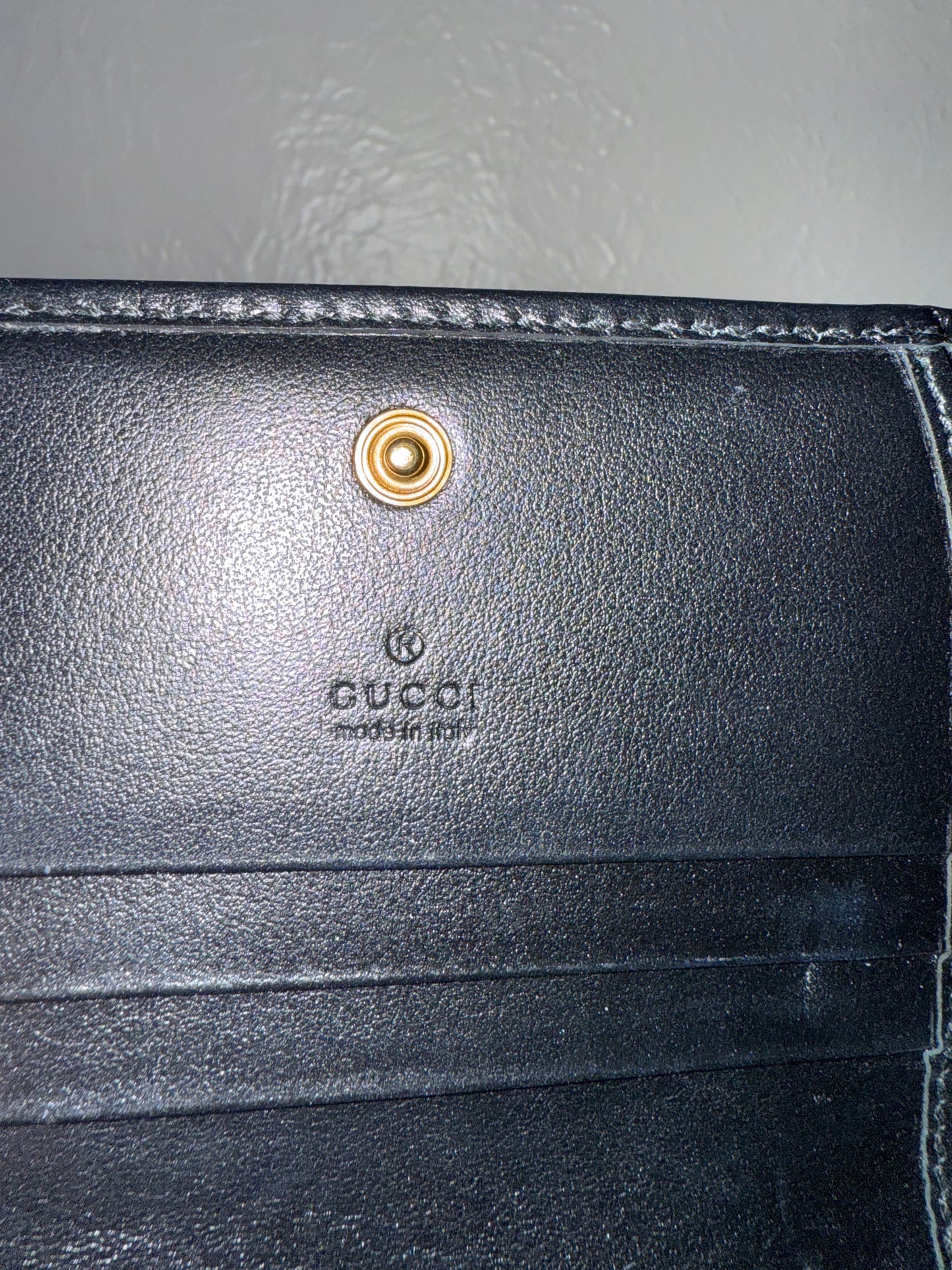 Pre-owned GUCCI Marmont Bifold leather wallet