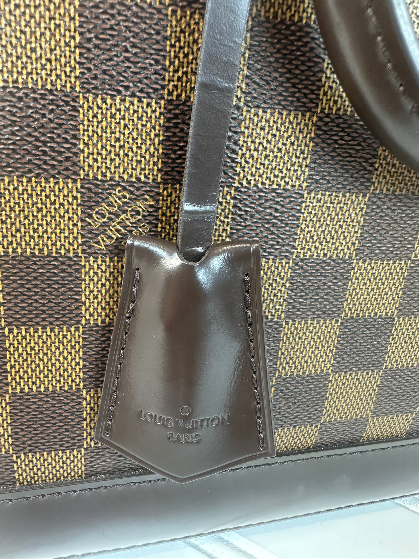 Pre-owned LOUIS VUITTON Alma PM in Damier Ebene Canvas_ 755
