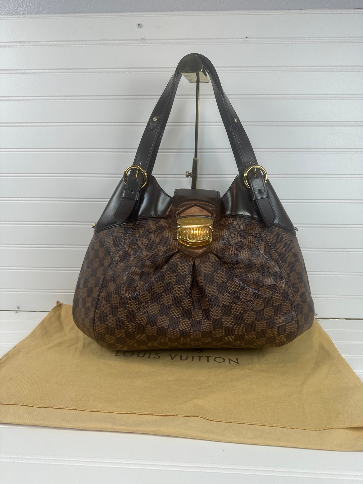 Pre-owned LOUIS VUITTON Sistine GM Shoulder Bag in Damier Ebene _221