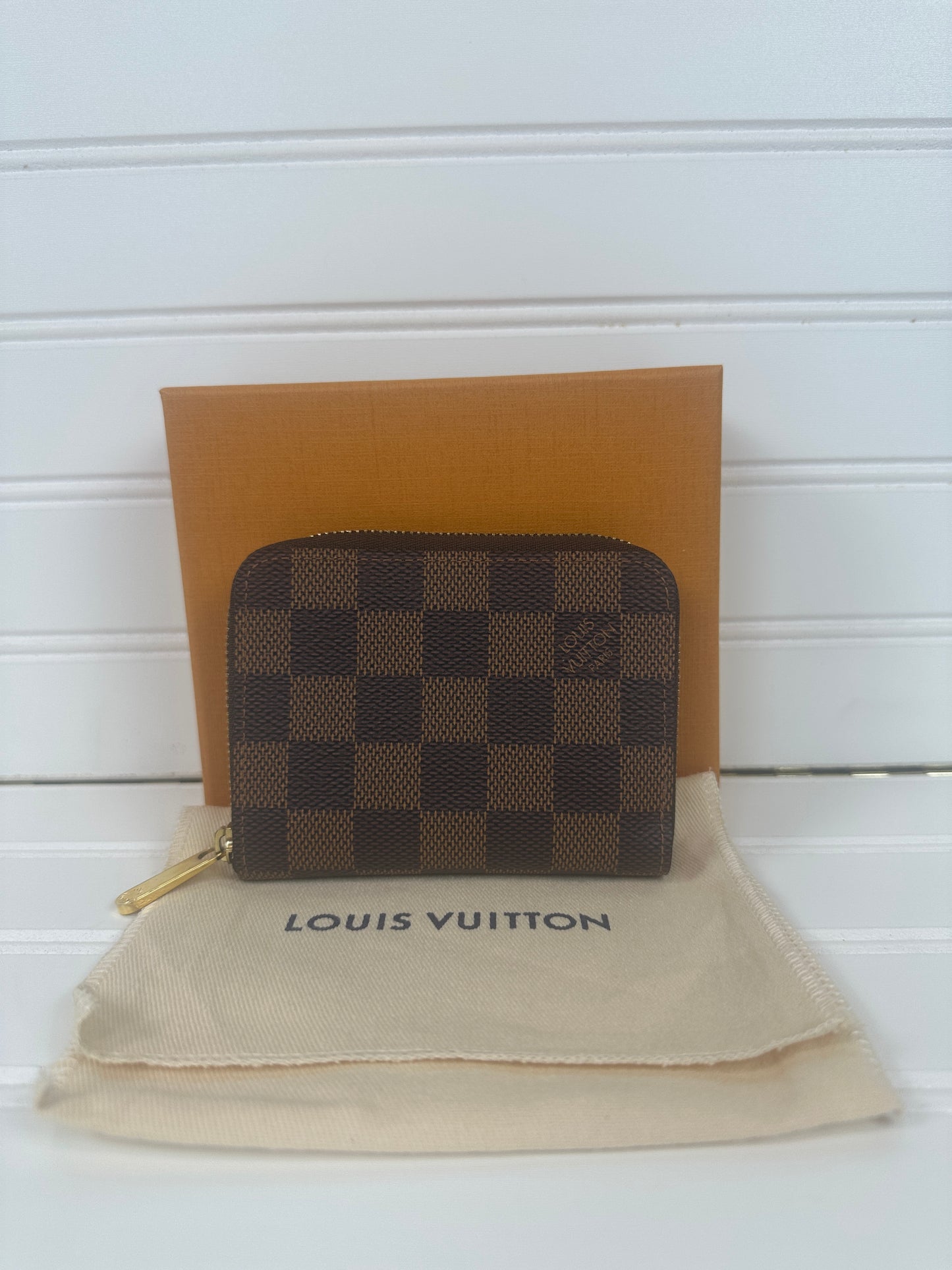 Pre-owned LOUIS VUITTON Zippy Coin Purse Damier Ebene Canvas_232