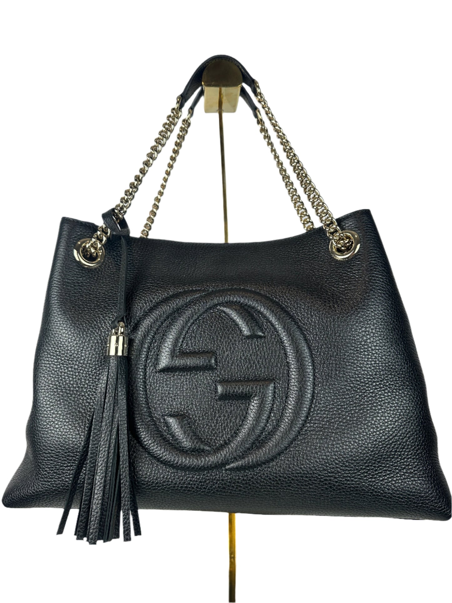 Pre-owned GUCCI Soho tote with chains and dustbag