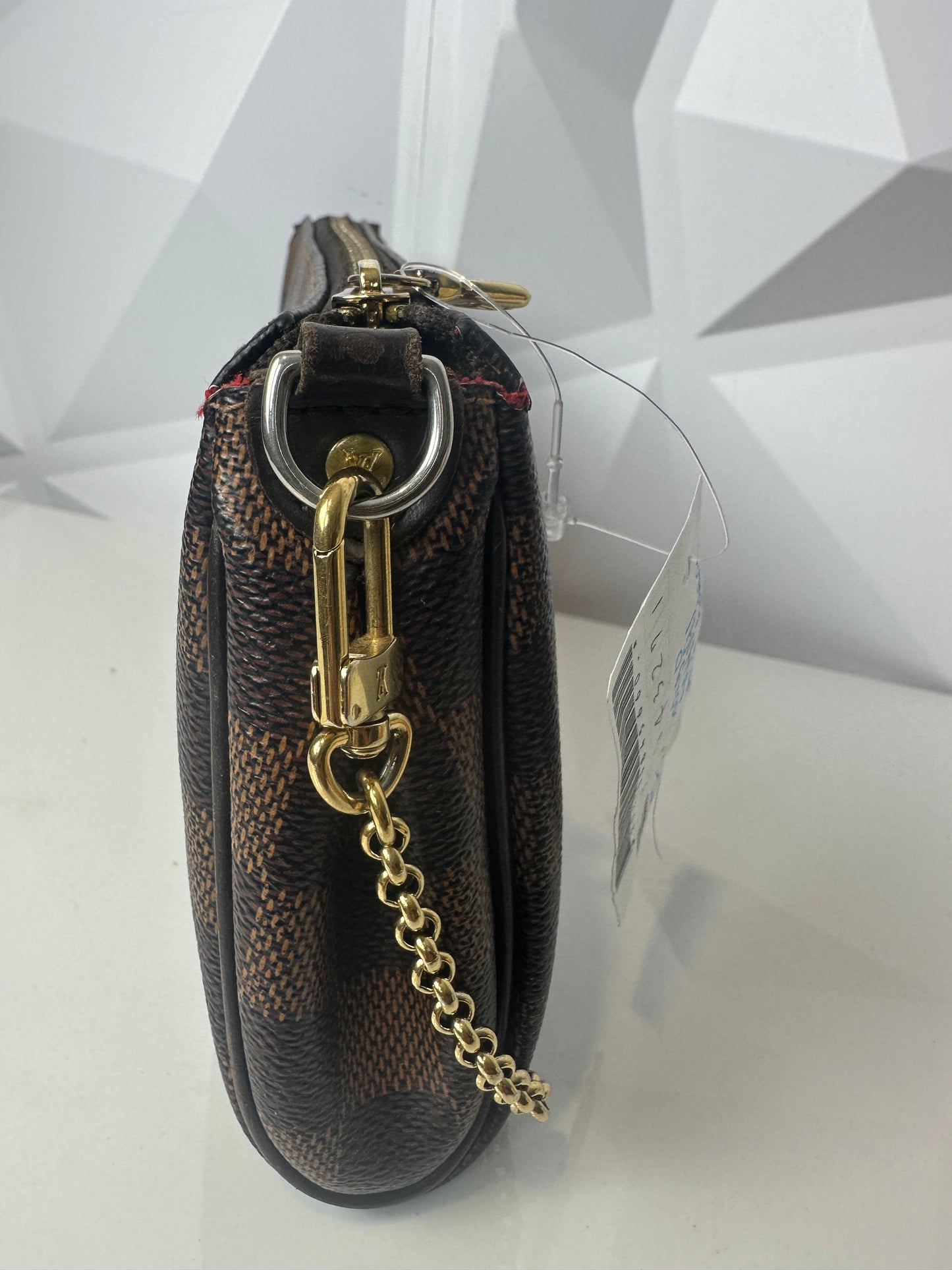 Pre-owned LOUIS VUITTON Eva Damier Ebene Canvas in brown
