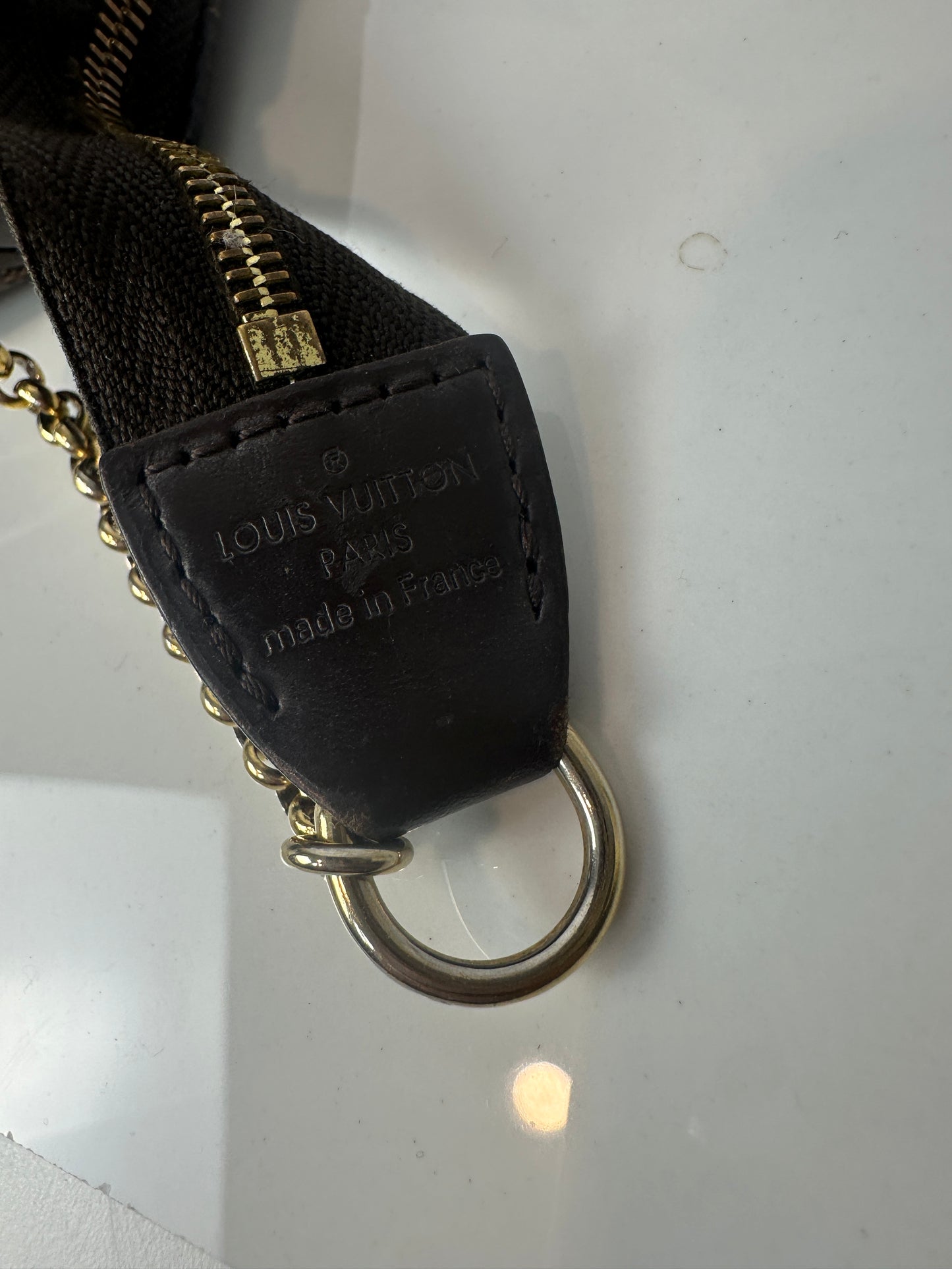 Pre-owned LOUIS VUITTON Eva Damier Ebene Canvas in brown