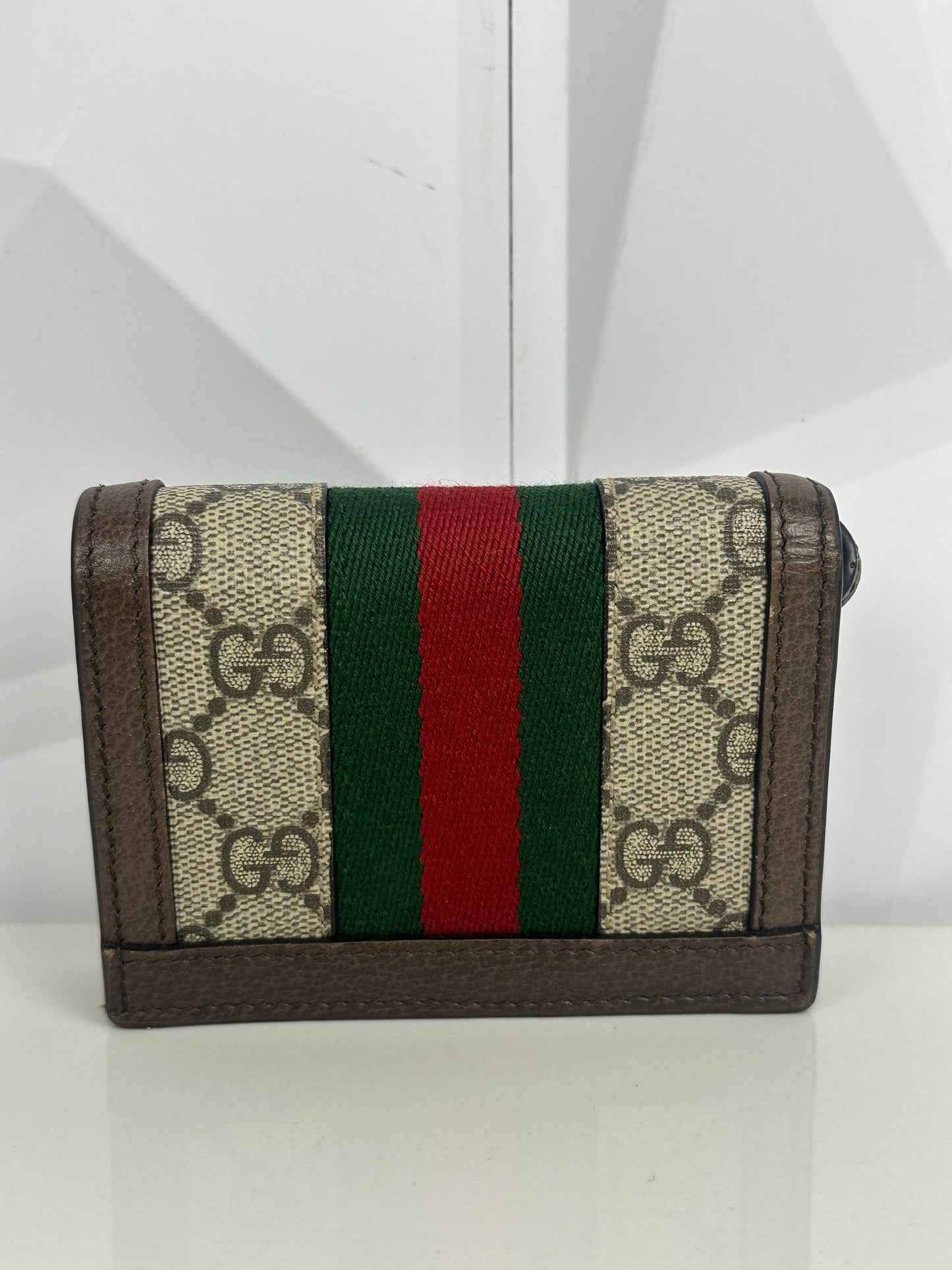 Pre-owned GUCCI Ophidia Bifold with box and dustbag