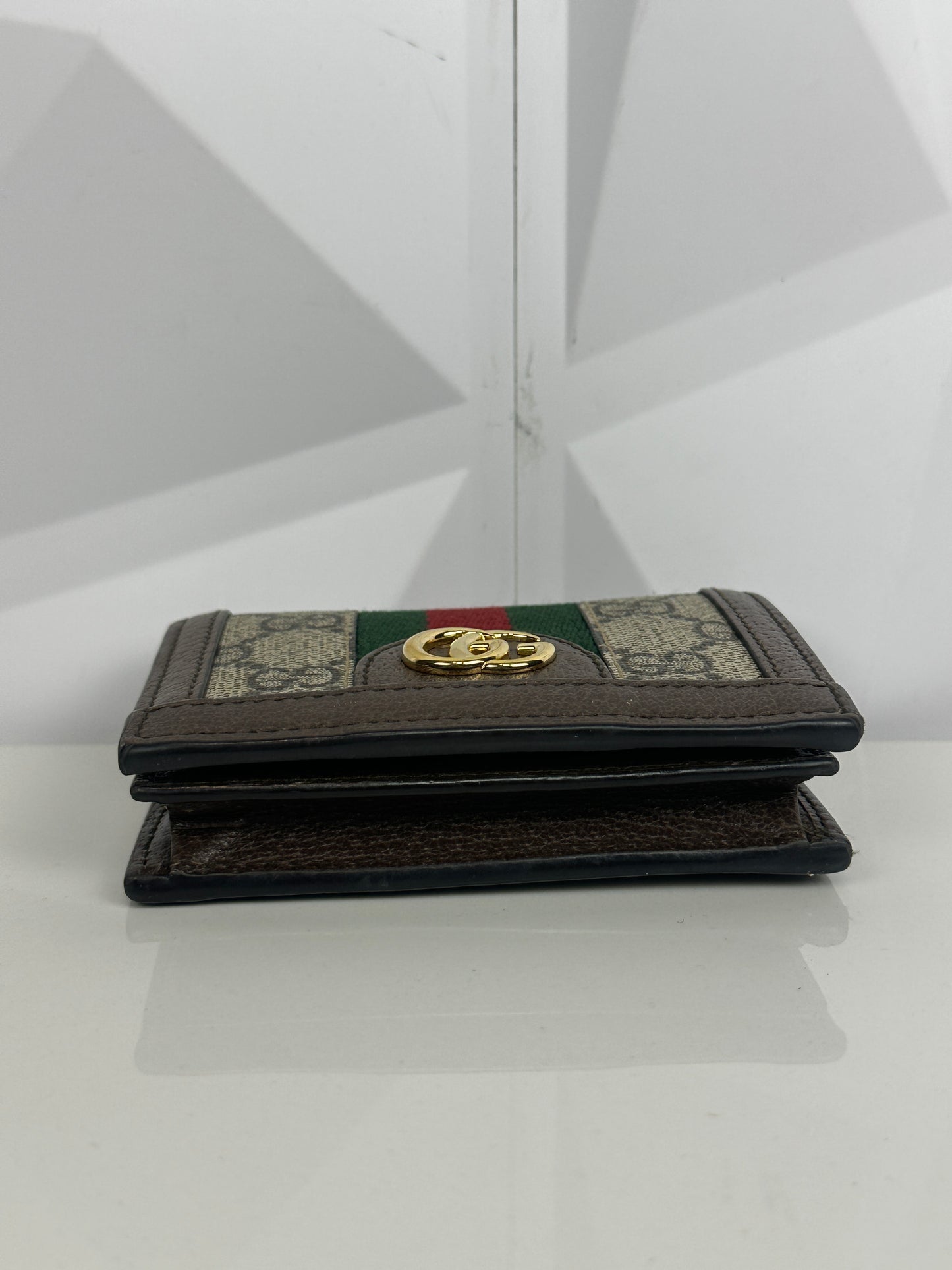 Pre-owned GUCCI Ophidia Bifold with box and dustbag