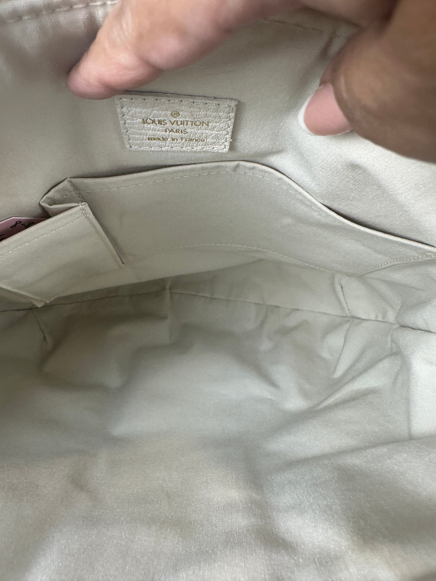 Preowned LOUIS VUITTON Blue/White Monogram Marina Ivory Denim