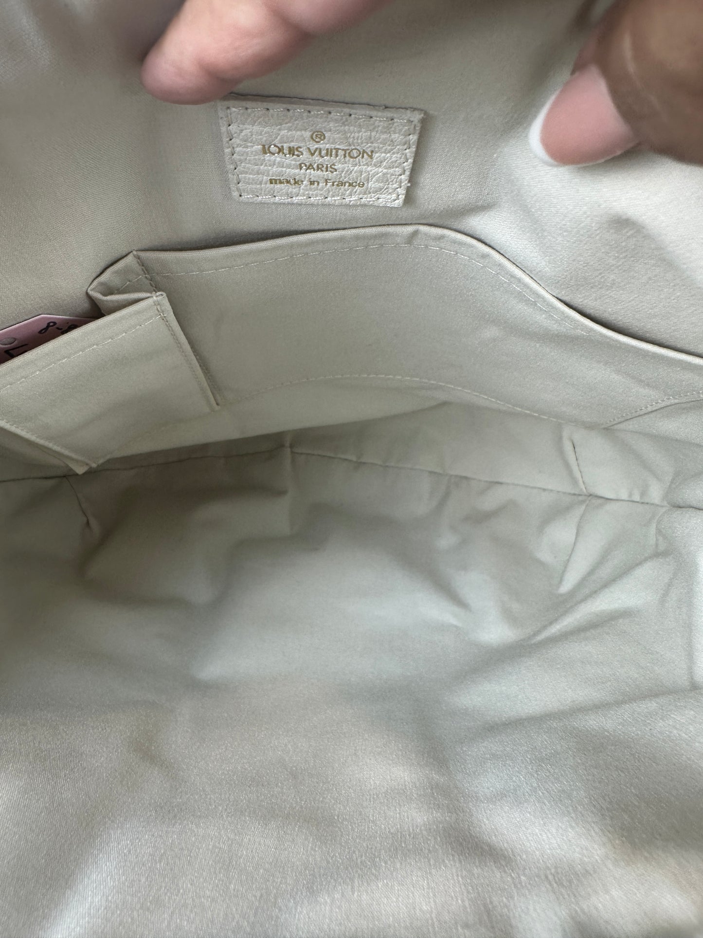 Preowned LOUIS VUITTON Blue/White Monogram Marina Ivory Denim