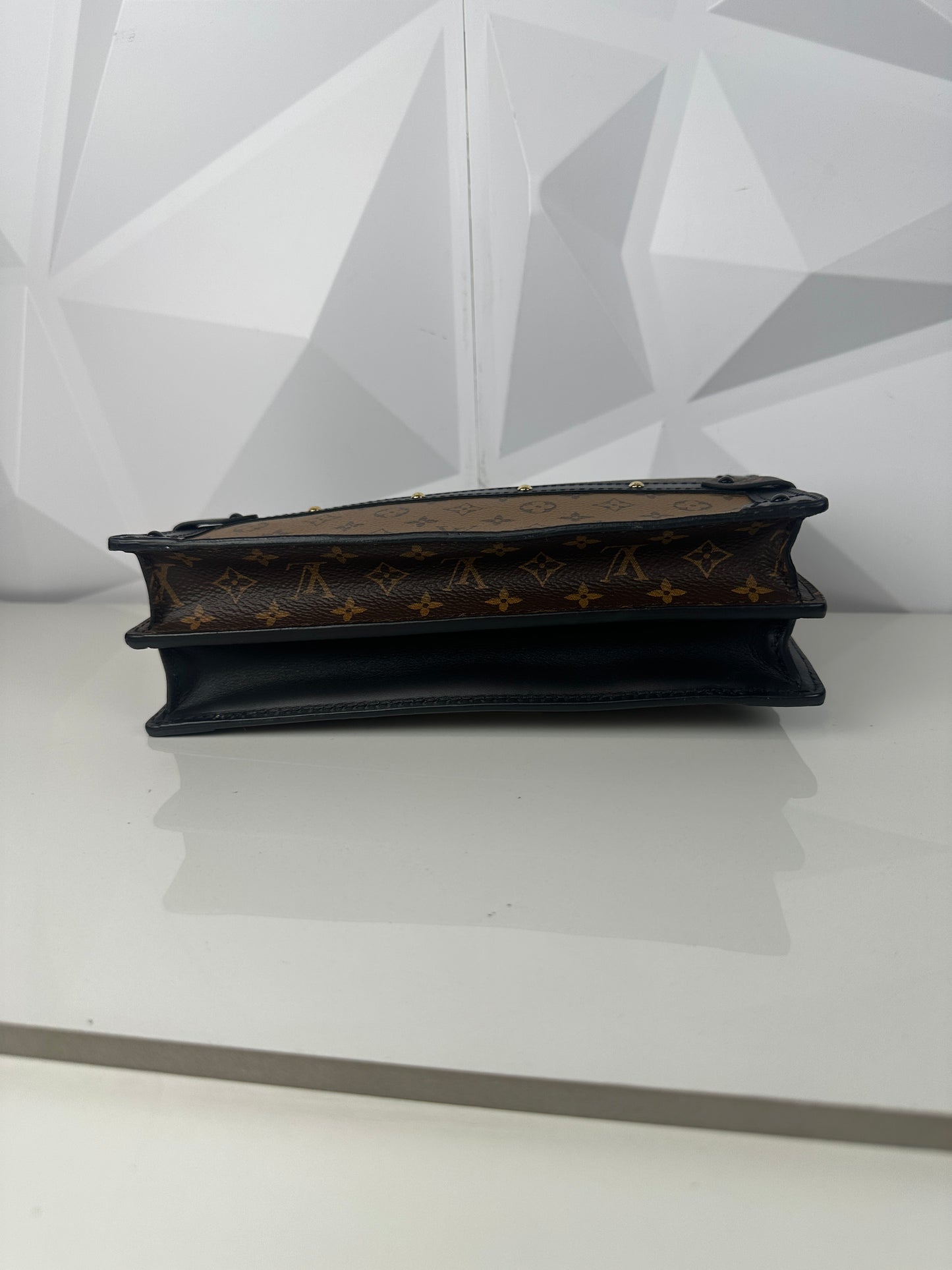 Pre owned LOUIS VUITTON Petite Malle Monogram Reverse Canvas