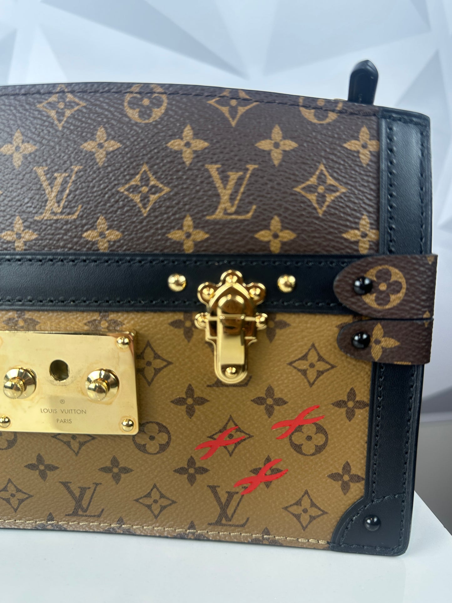 Pre owned LOUIS VUITTON Petite Malle Monogram Reverse Canvas