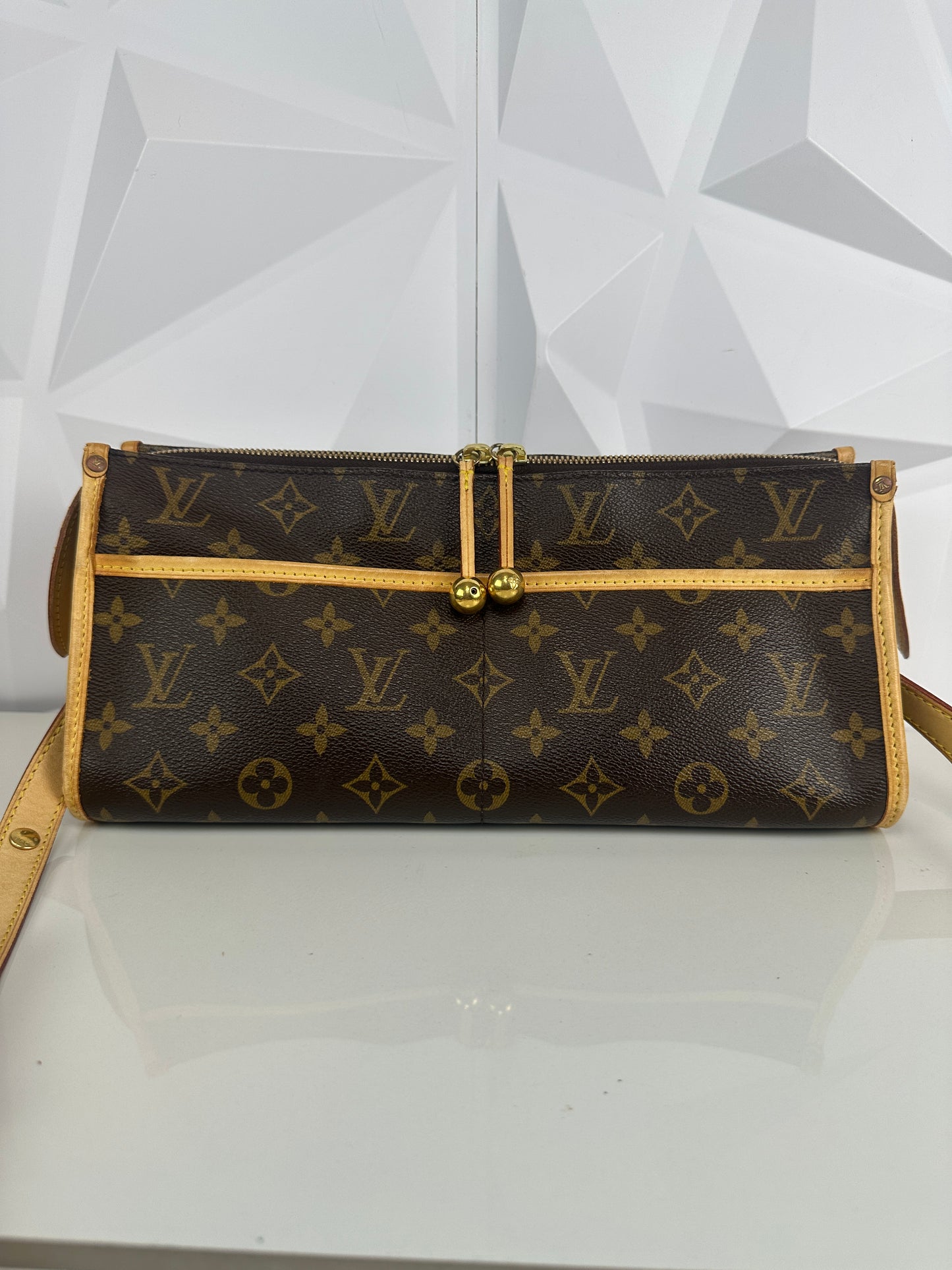 Pre-owned LOUIS VUITTON Popincourt Monogram Canvas with Strap and Dust Bag