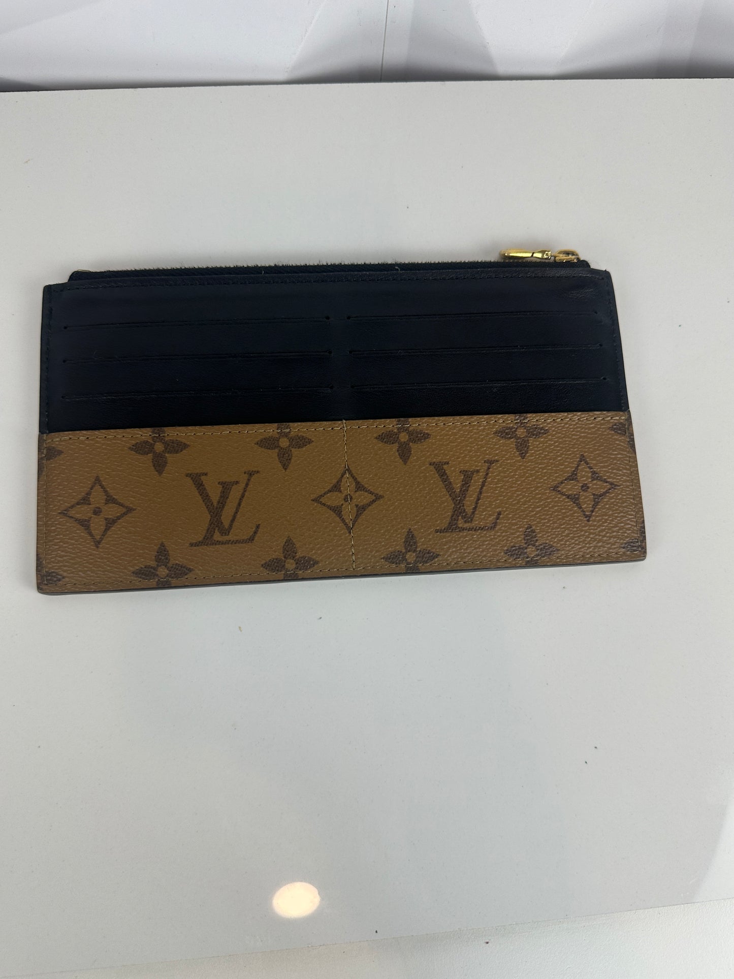 Pre-owned LOUIS VUITTON Slim Purse Monogram Reverse Canvas wallet