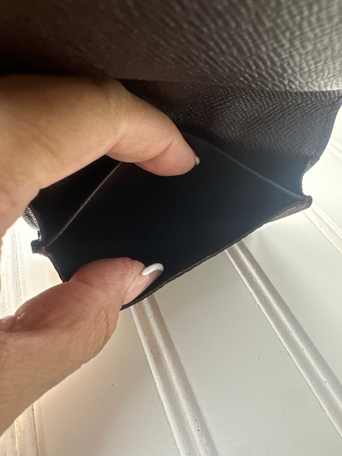 Pre-owned LOUIS VUITTON Business Card Holder Damier Ebene _189-3