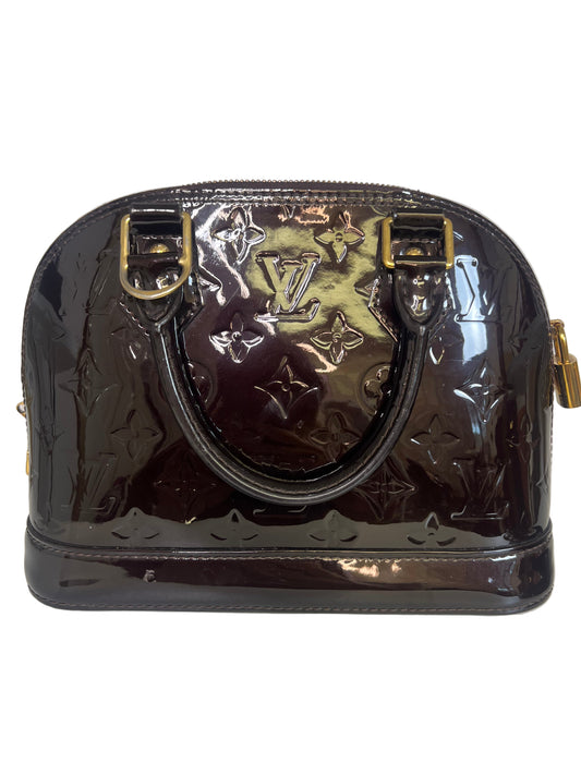 Pre-owned Louis Vuitton Alma BB vernis amaranto
