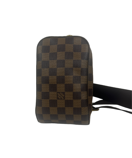Pre-owned Louis Vuitton Geronimo Bumbag in Damier Ebene Canvas _209