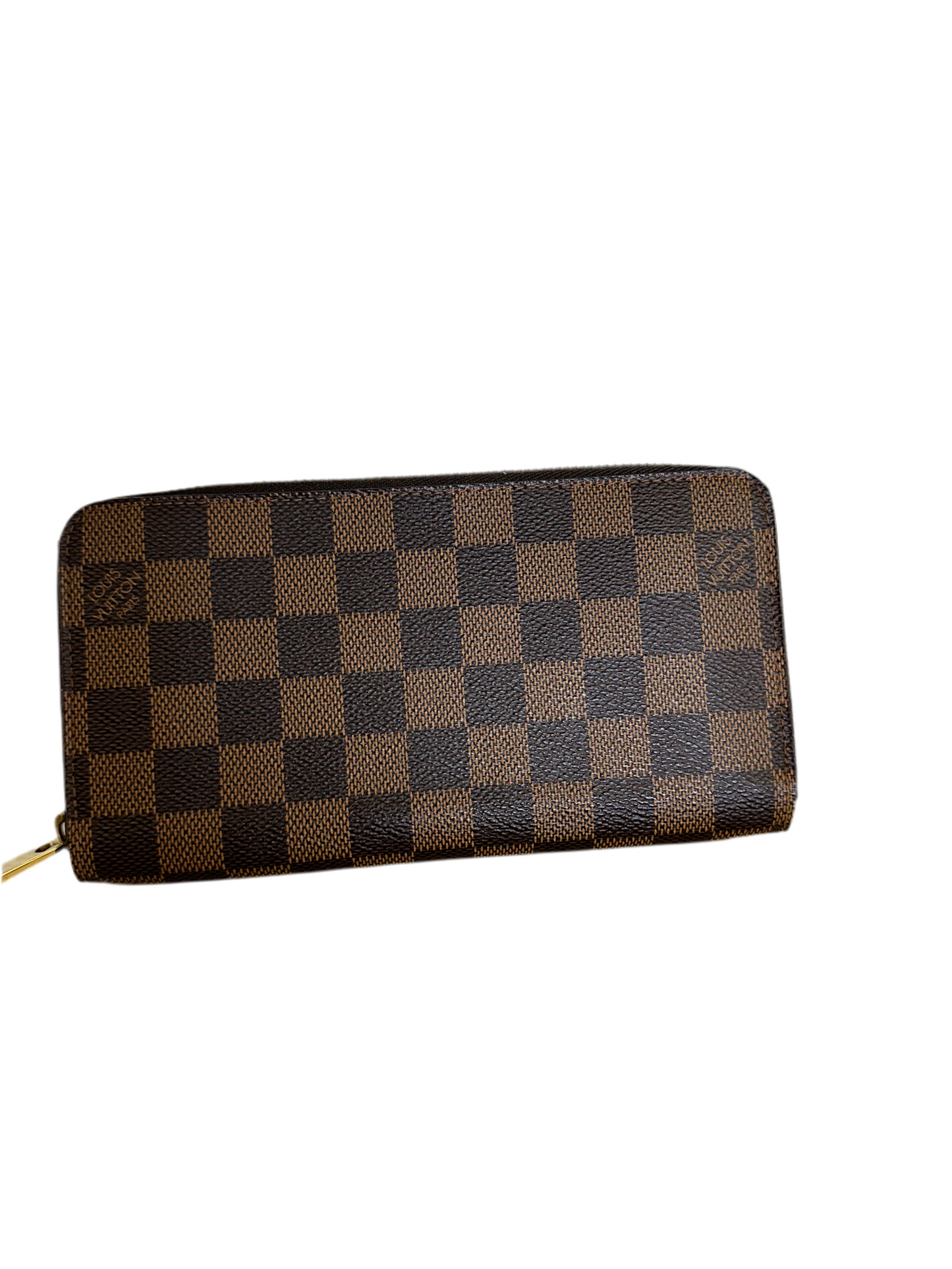 Pre-owned Louis Vuitton zippy wallet grande Damier Ebene