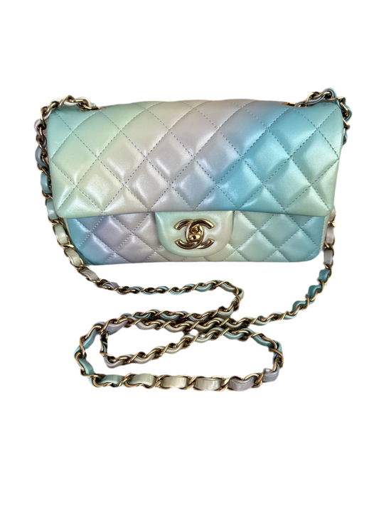 Pre-owned CHANEL mini classic flap limited edition with dustbag and box