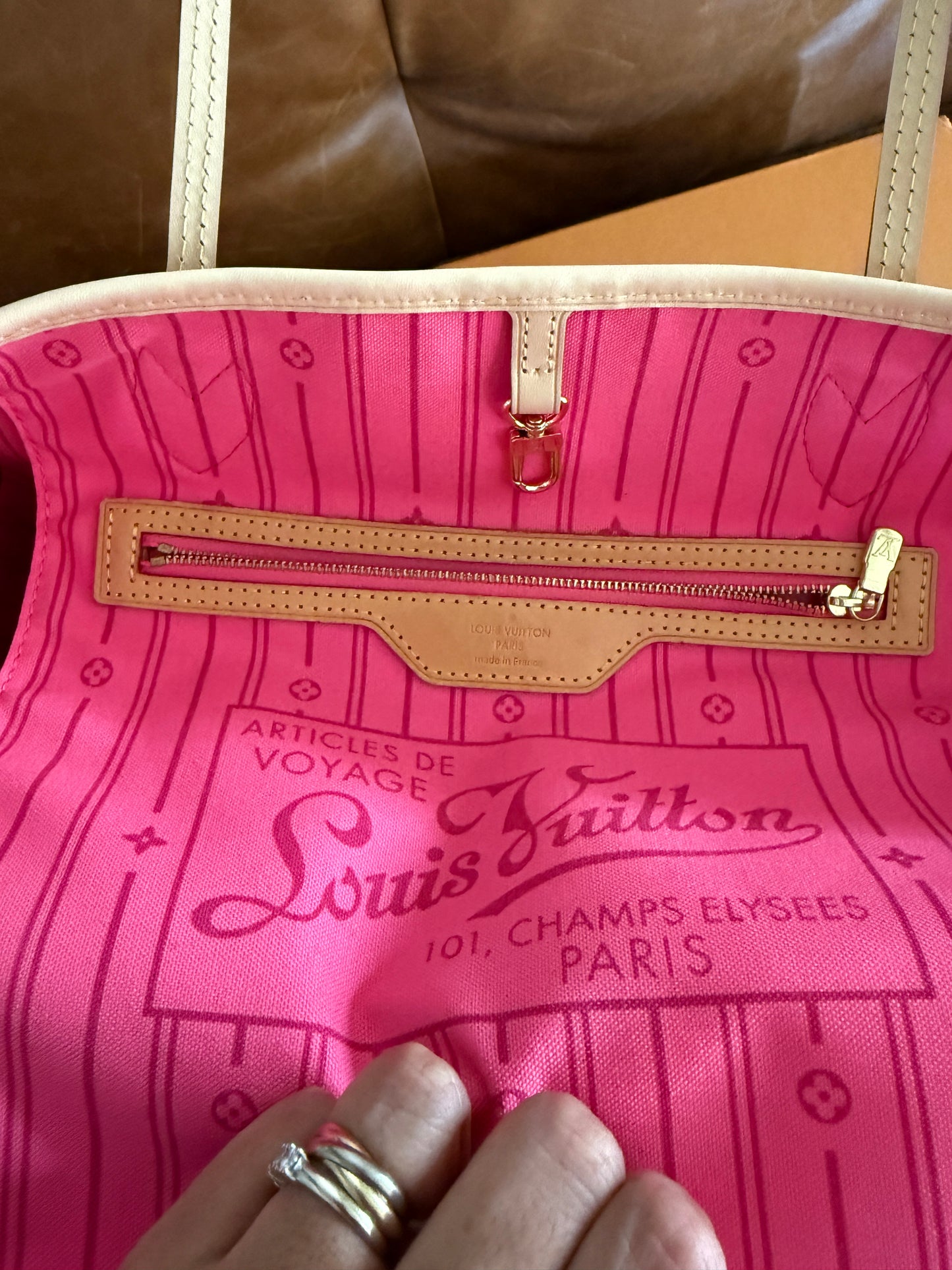 Pre-owned LOUIS VUITTON Limited Edition Neverfull MM Stephen Sprouse Roses