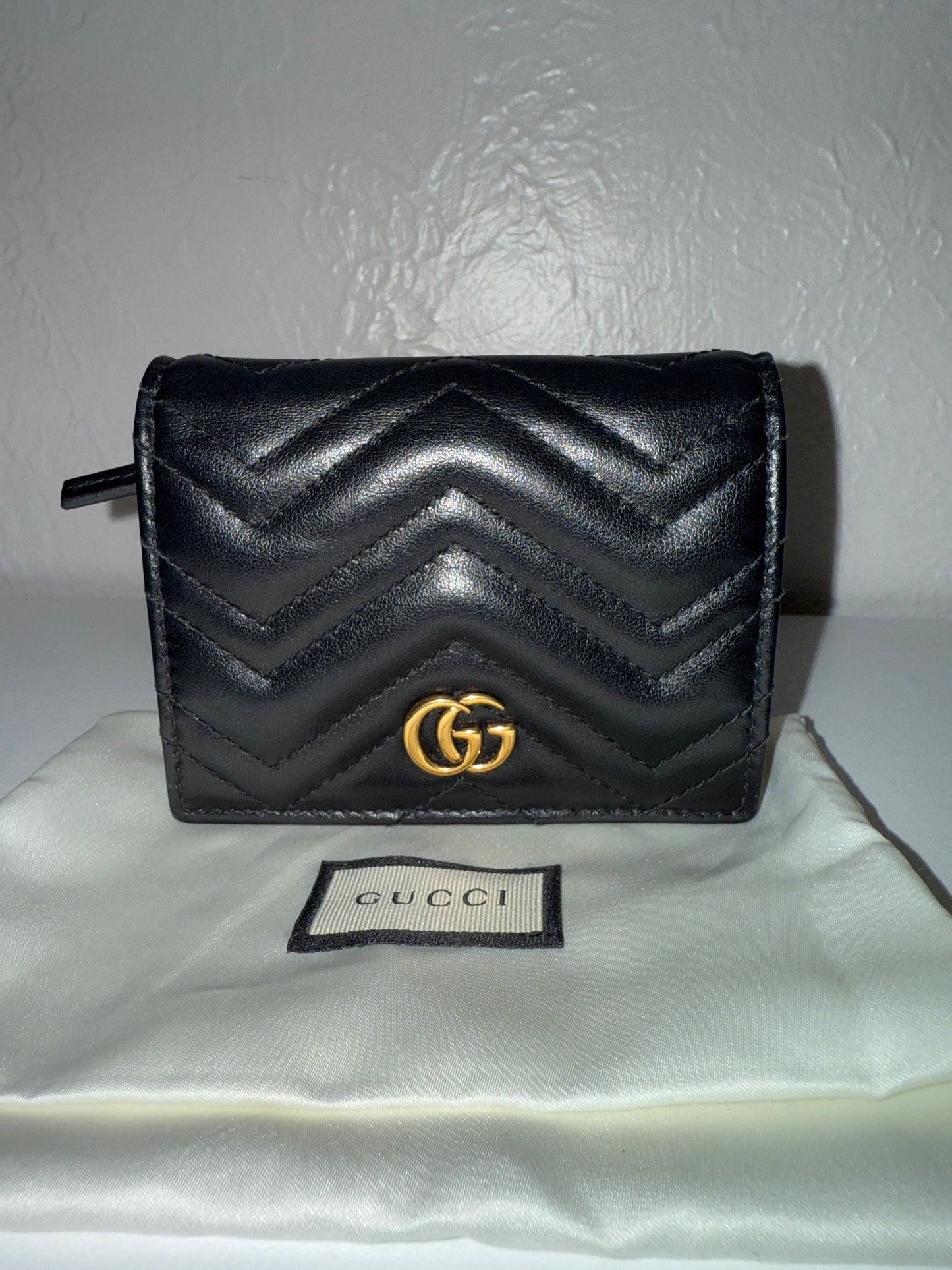 Pre-owned GUCCI Marmont Bifold leather wallet