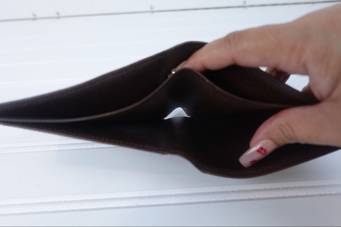 Pre owned LOUIS VUITTON Marco Wallet Damier Ebene Canvas _ 254