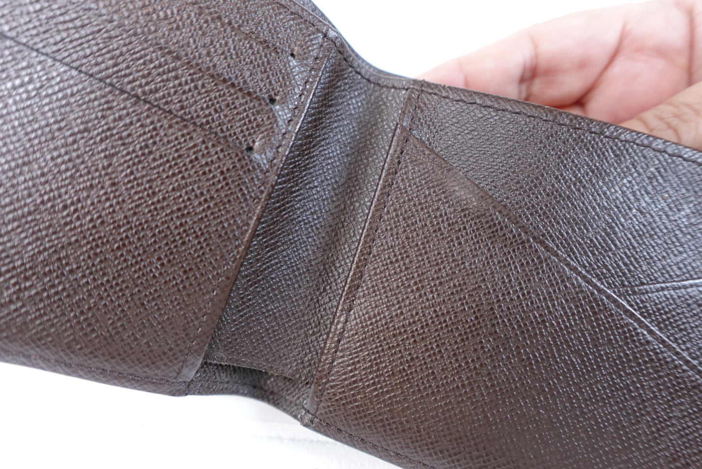 Pre owned LOUIS VUITTON Marco Wallet Damier Ebene Canvas _ 254