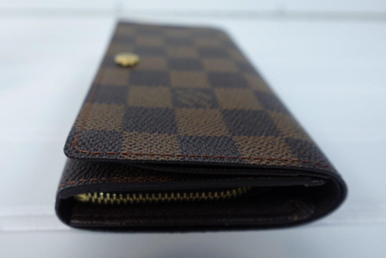 Pre-owned LOUIS VUITTON Porte Monnaie Damier Ebene Wallet _ 255