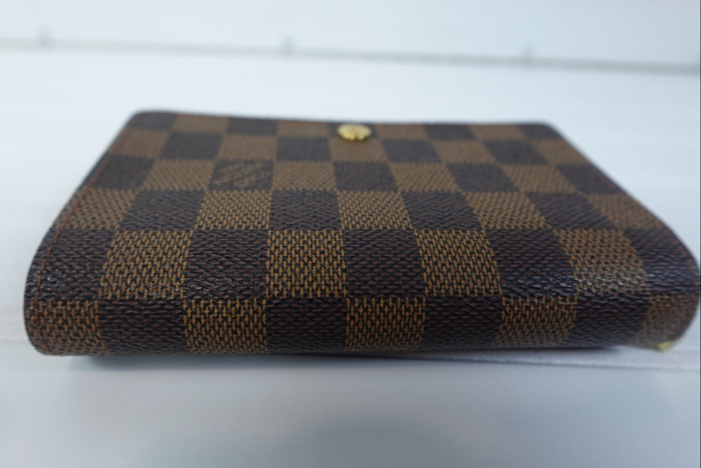 Pre-owned LOUIS VUITTON Porte Monnaie Damier Ebene Wallet _ 255
