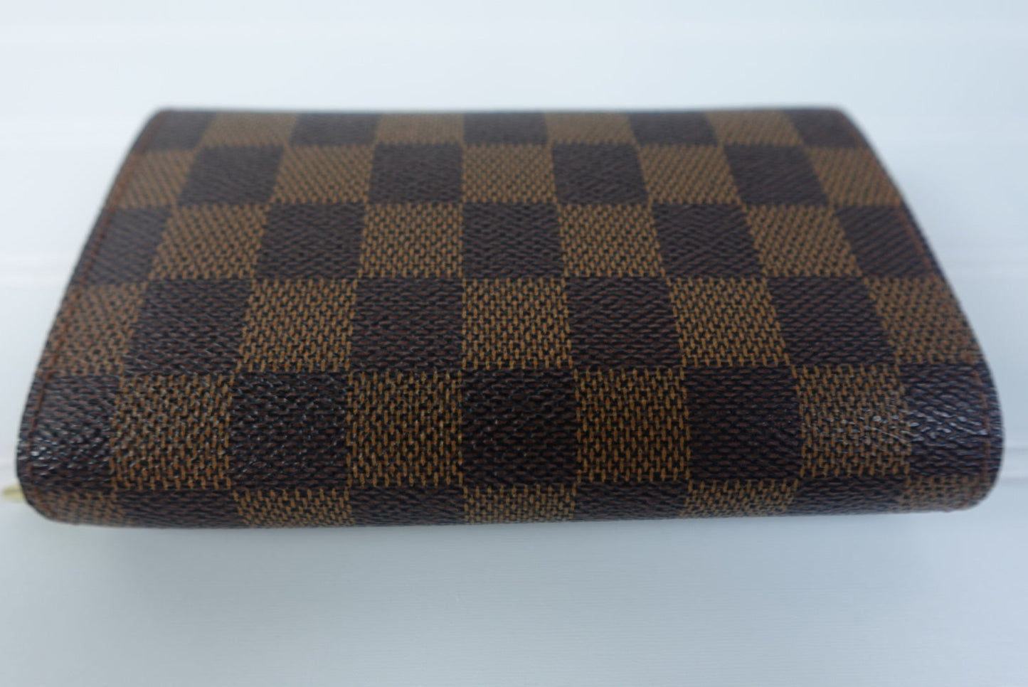Pre-owned LOUIS VUITTON Porte Monnaie Damier Ebene Wallet _ 255