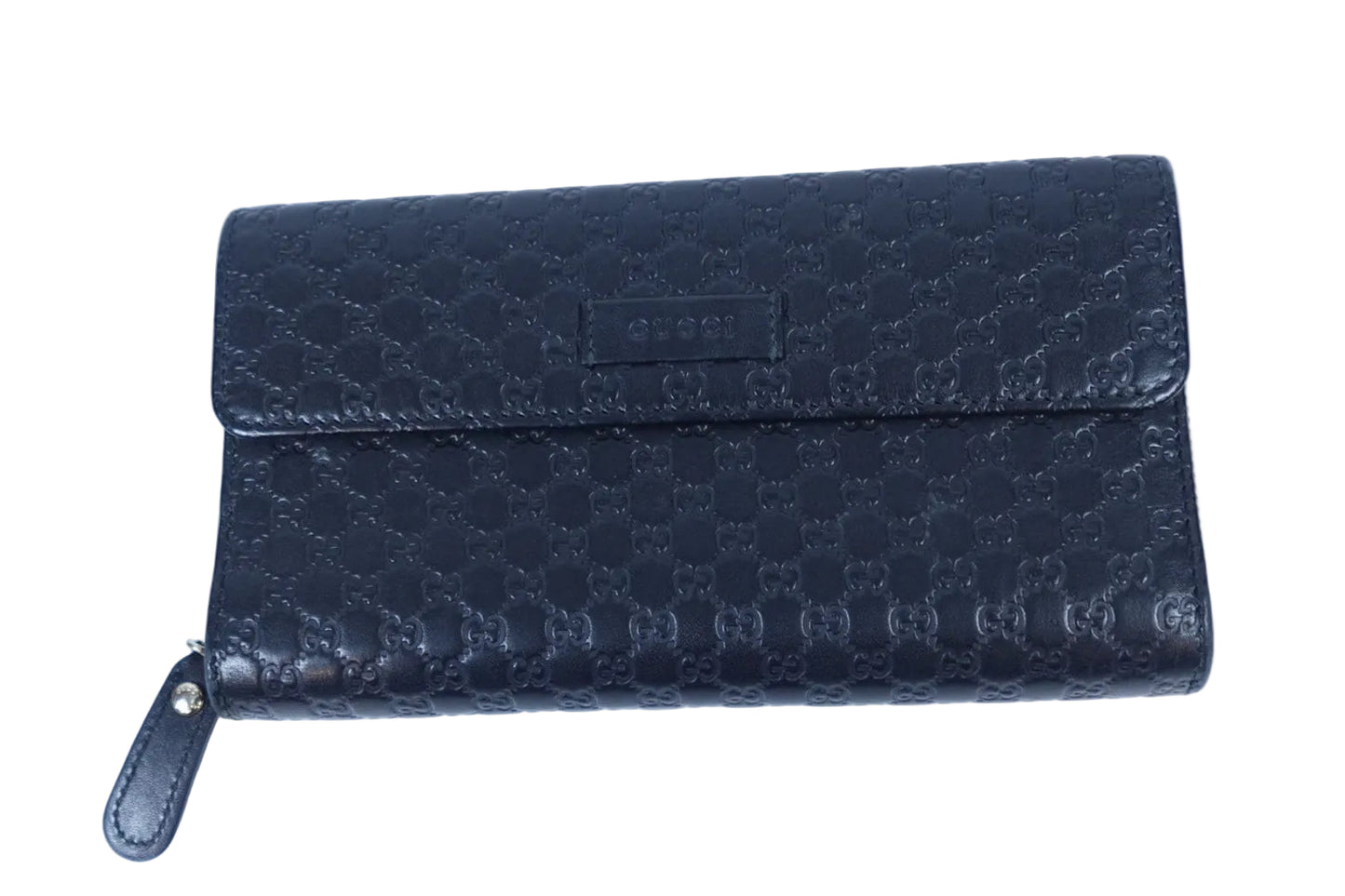 Pre-owned GUCCI Microguccissima Continental Wallet black_ 316