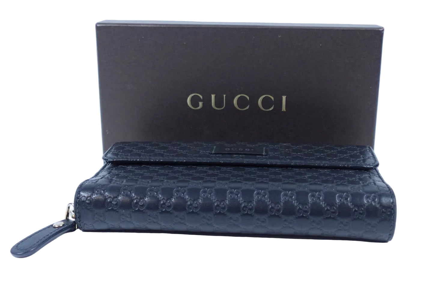 Pre-owned GUCCI Microguccissima Continental Wallet black_ 316