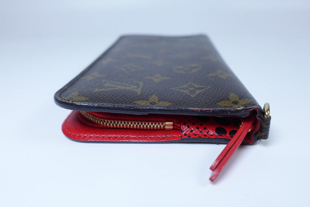 Pre-owned LOUIS VUITTON Yayoi Kusama Portefeuille Insolite wallet red inside_ 312