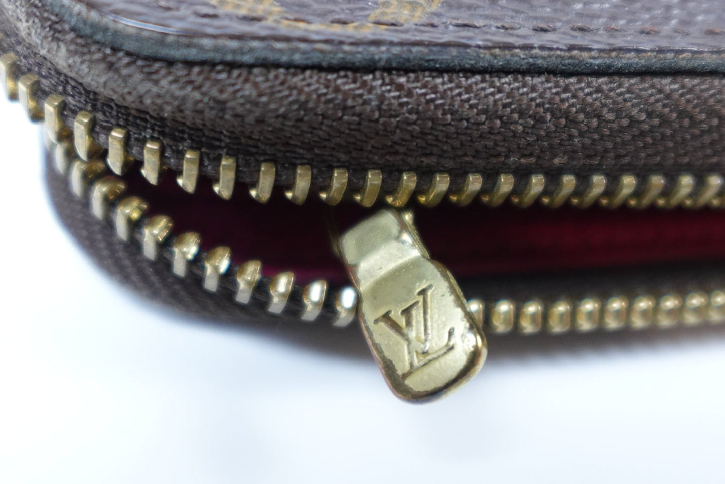 Pre-owned LOUIS VUITTON Portefeuille Clemence wallet monogram hot pink inside_ 315