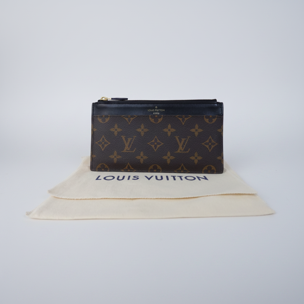 PRE-OWNED LOUIS VUITTON Slim Purse Monogram Long Wallet _266