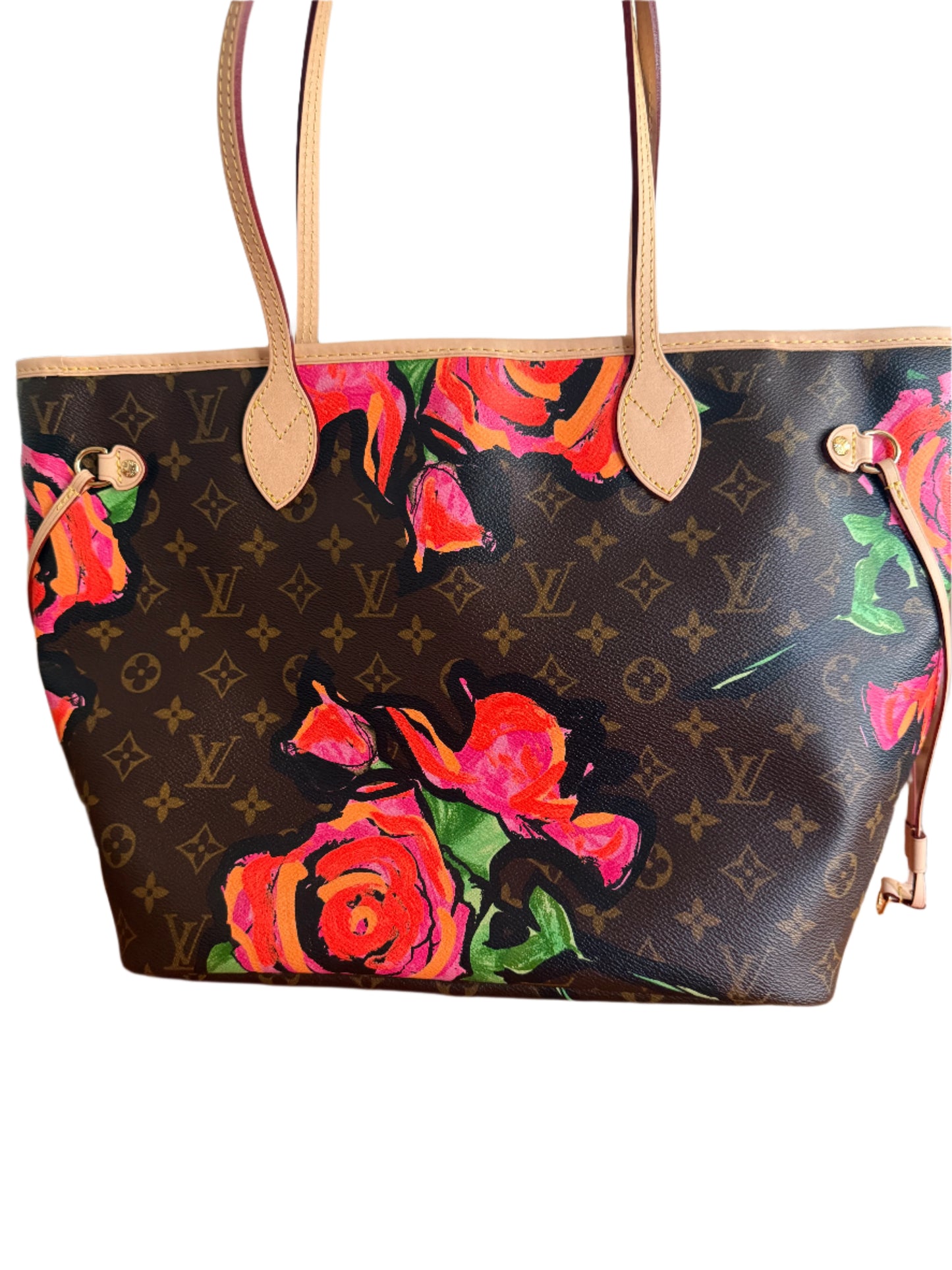 Pre-owned LOUIS VUITTON Limited Edition Neverfull MM Stephen Sprouse Roses