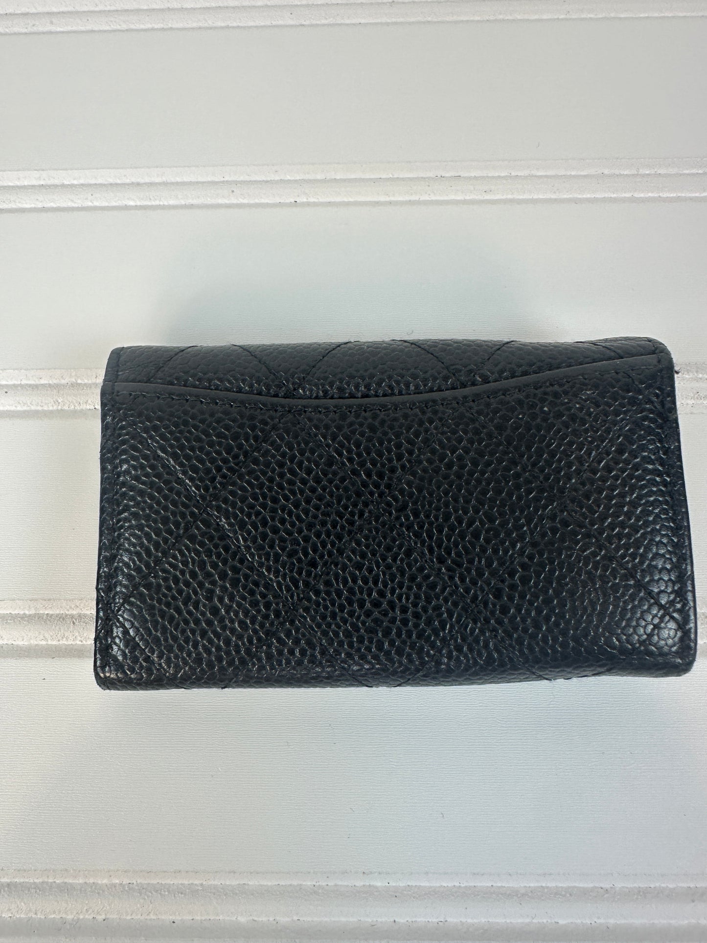 Pre-owned CHANEL Key Holder Black Caviar _200-2
