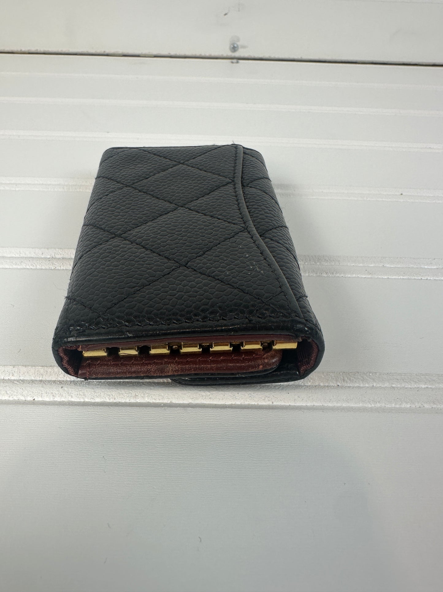 Pre-owned CHANEL Key Holder Black Caviar _200-2