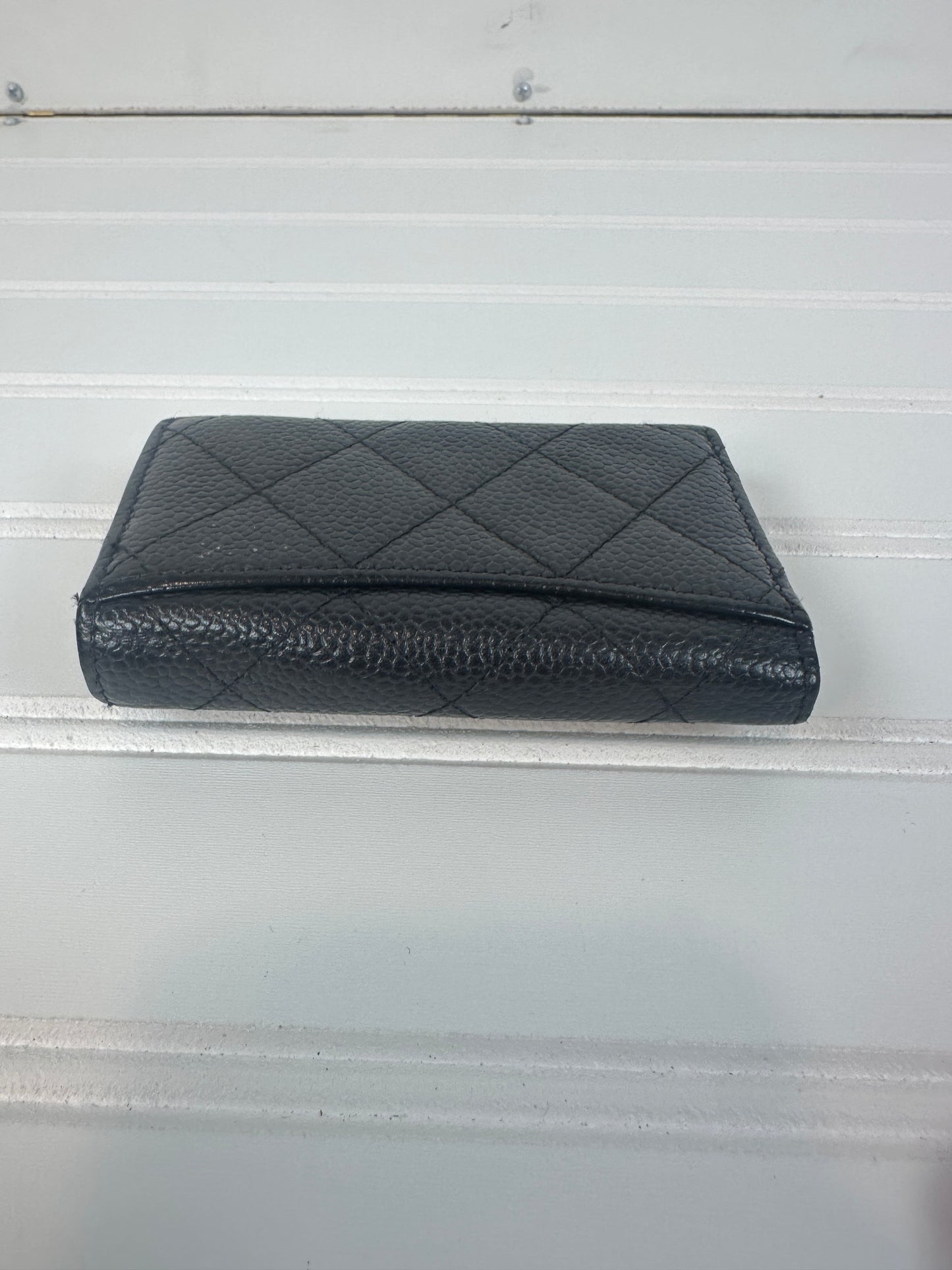 Pre-owned CHANEL Key Holder Black Caviar _200-2