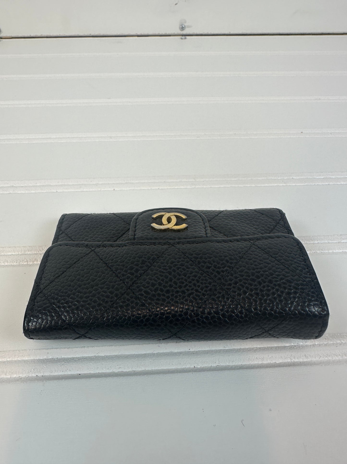Pre-owned CHANEL Key Holder Black Caviar _200-2