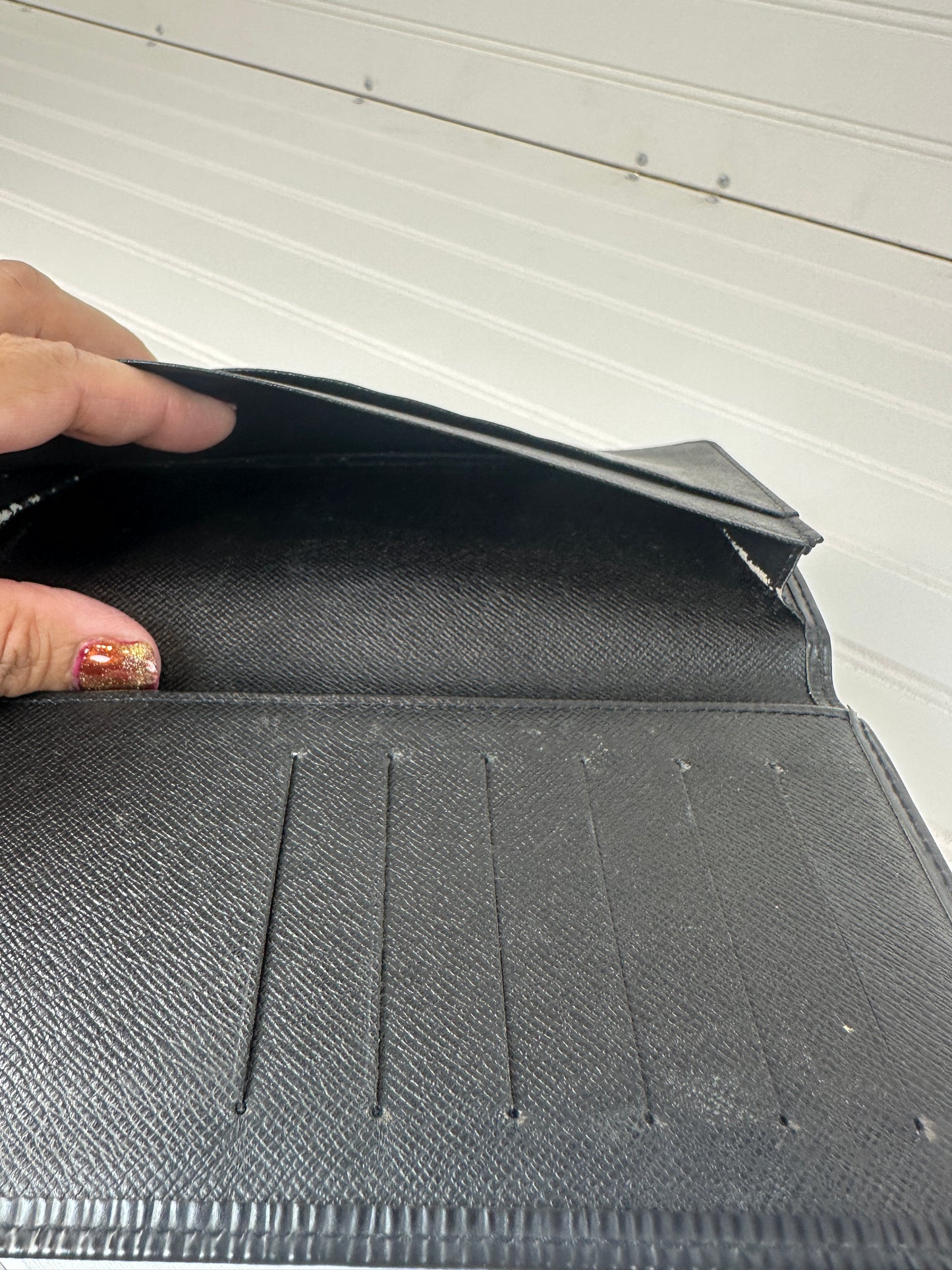 Pre-owned LOUIS VUITTON Epi Bi-fold Long Wallet Black _ 201-3