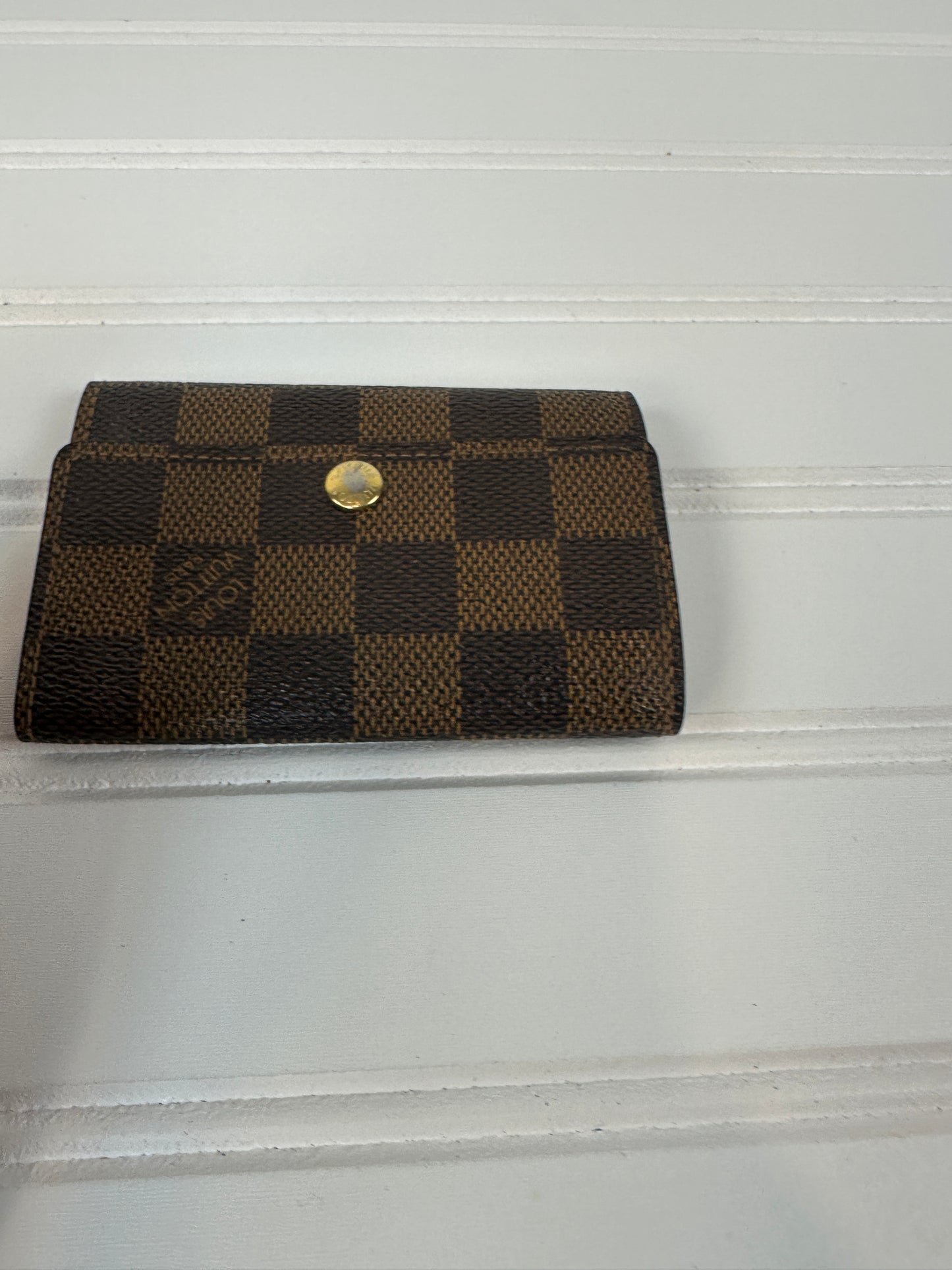 Pre-owned LOUIS VUITTON 6 Key Holder in Damier Ebene Canvas _203-1