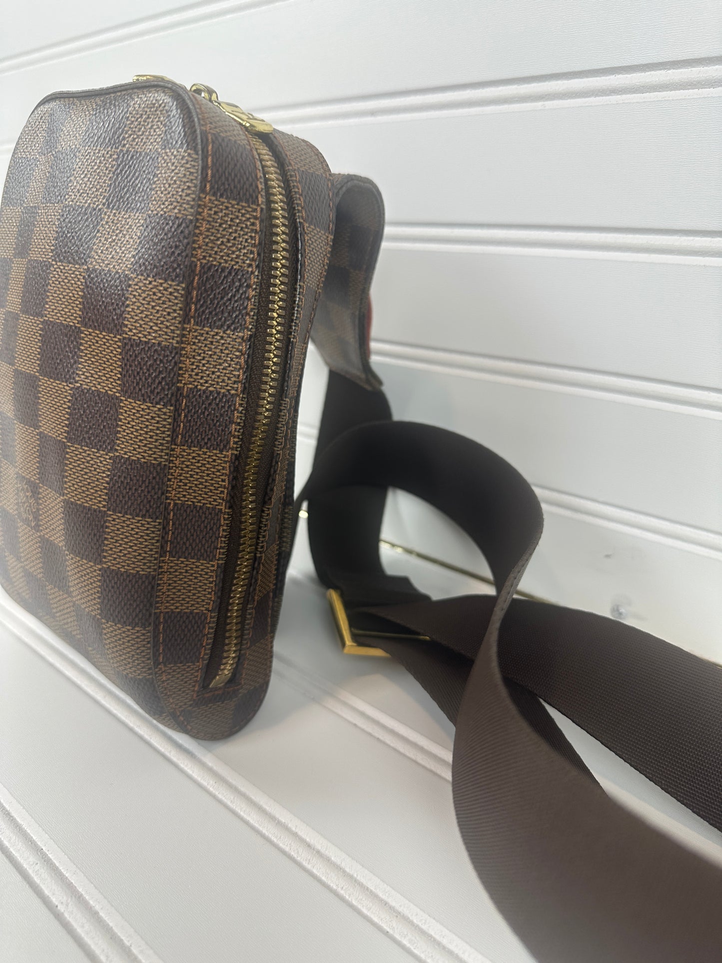 Pre-owned Louis Vuitton Geronimo Bumbag in Damier Ebene Canvas _209