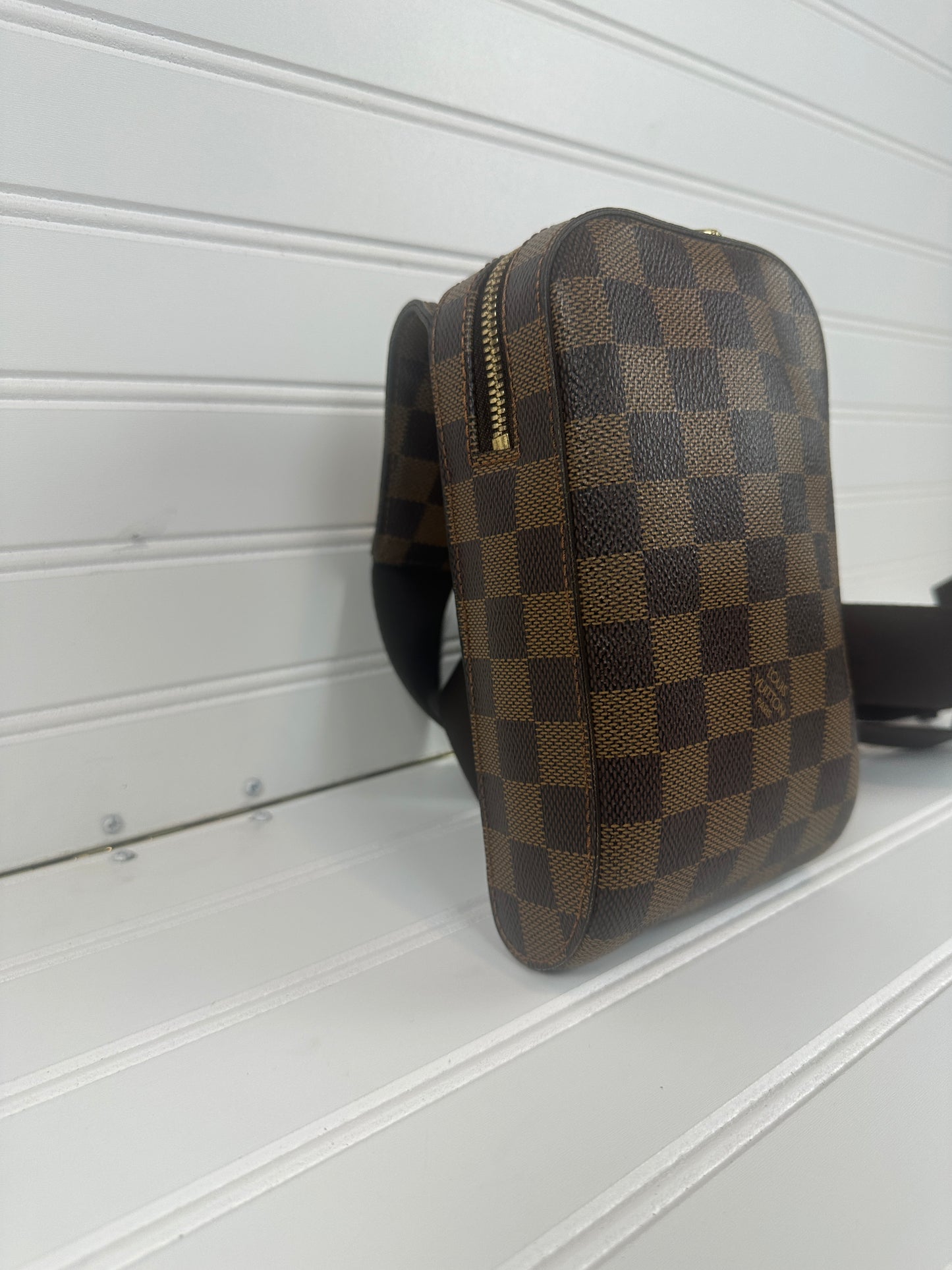 Pre-owned Louis Vuitton Geronimo Bumbag in Damier Ebene Canvas _209