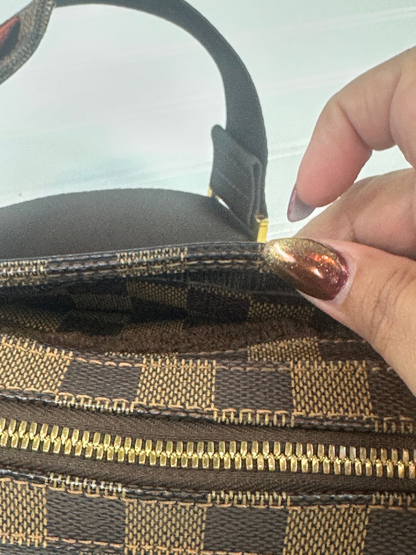 Pre-owned Louis Vuitton Geronimo Bumbag in Damier Ebene Canvas _209