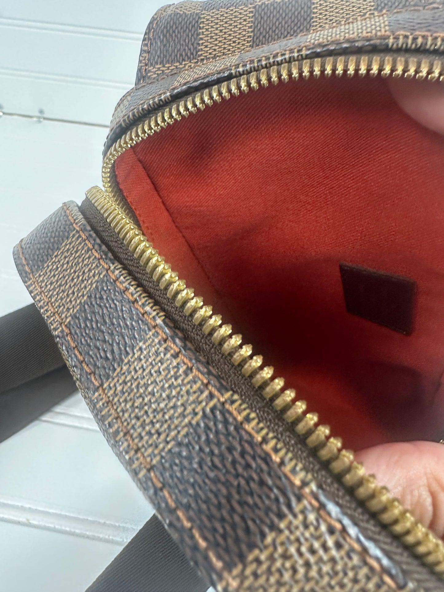 Pre-owned Louis Vuitton Geronimo Bumbag in Damier Ebene Canvas _209