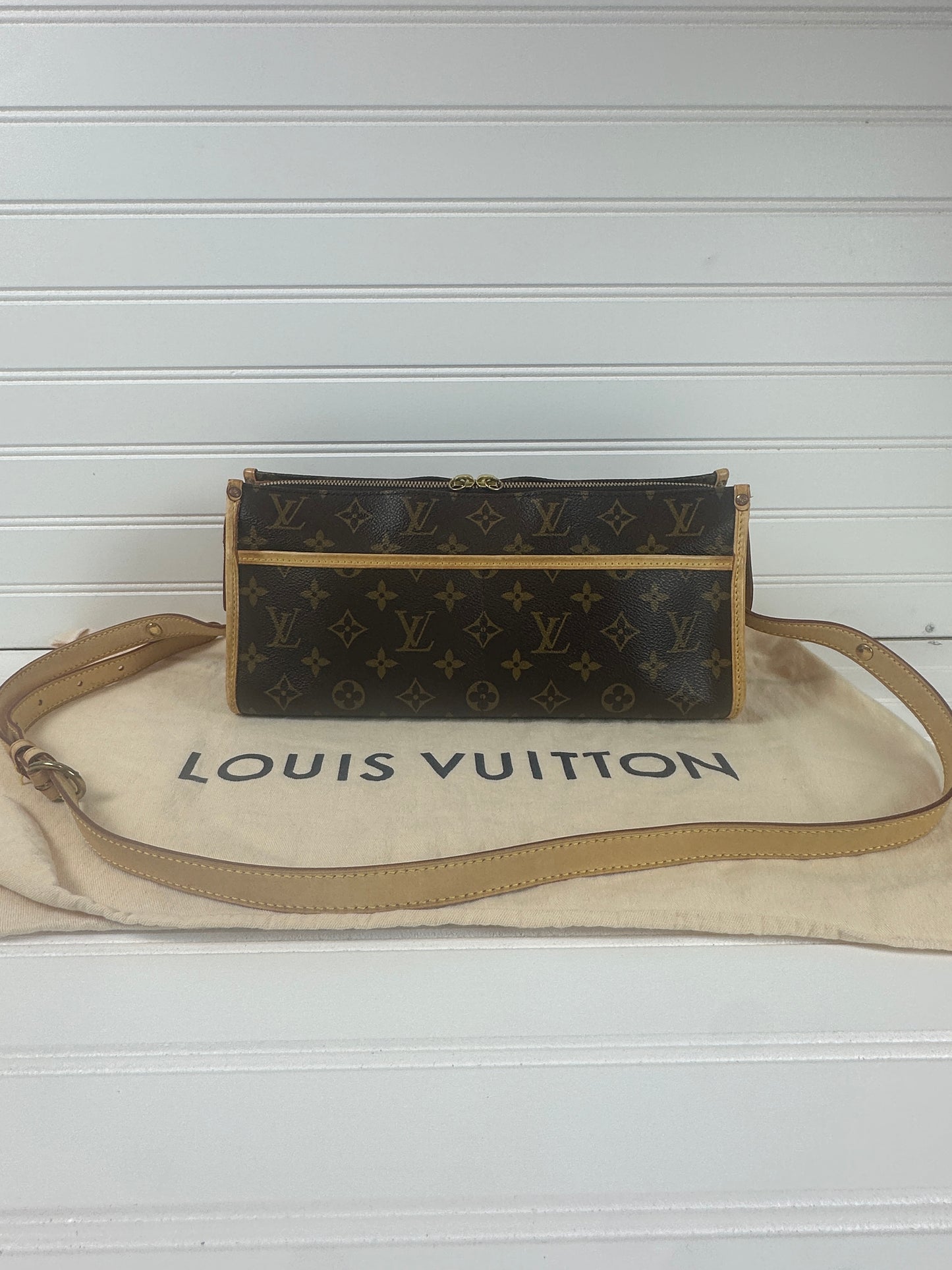 Pre-owned LOUIS VUITTON Popincourt Monogram Canvas with Strap and Dust Bag