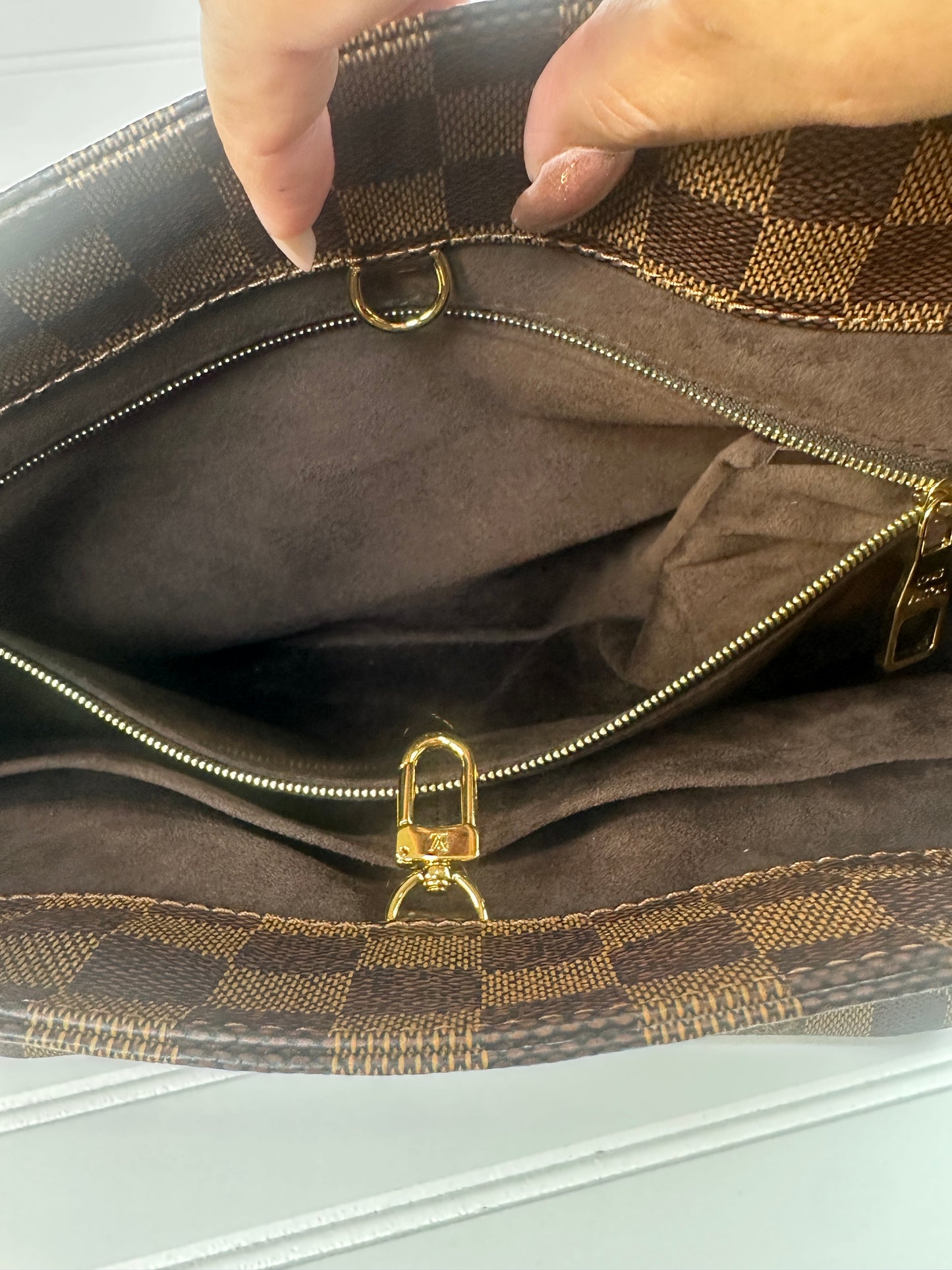 Pre-owned LOUIS VUITTON Marylebone PM in Damier Ebene Canvas _214