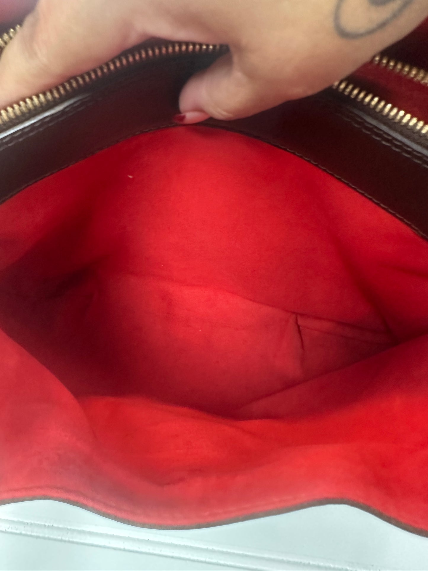 Pre-owned LOUIS VUITTON Sistine GM Shoulder Bag in Damier Ebene _221