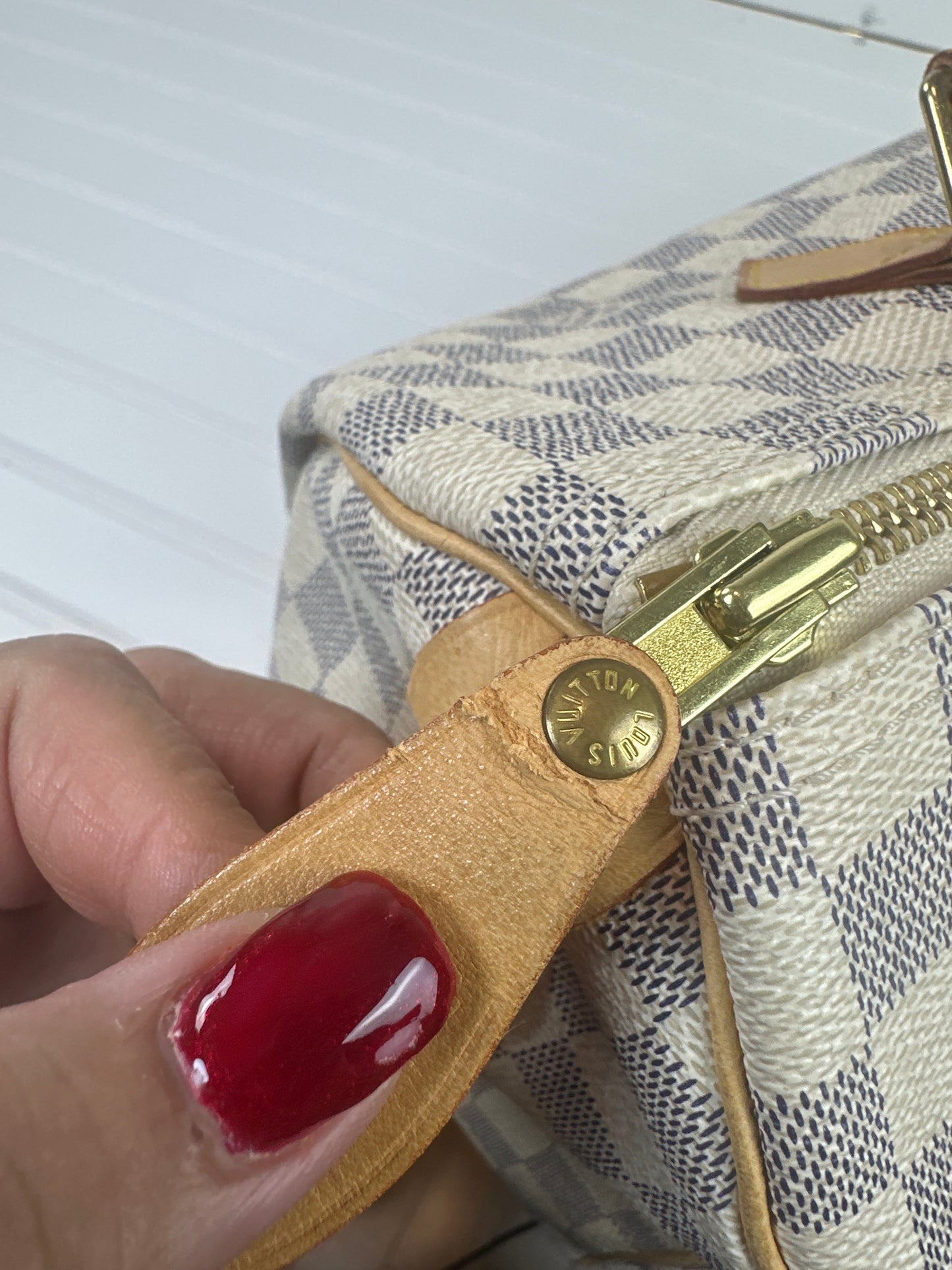 Pre-owned LOUIS VUITTON Speedy Damier Azur 30 _223