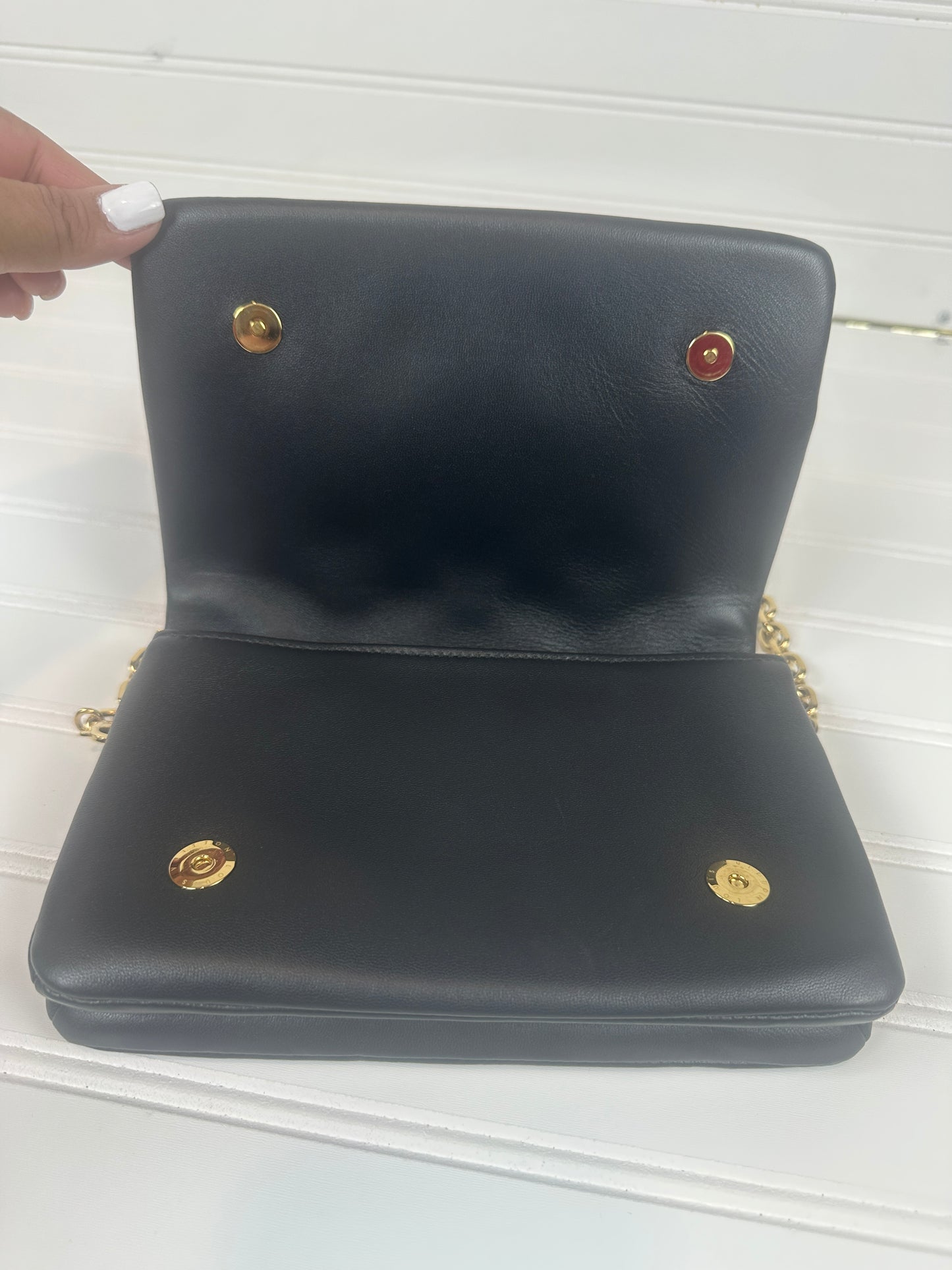 Pre owned LOUIS VUITTON Pochette Coussin Black with Monogram-embossed lambskin _227