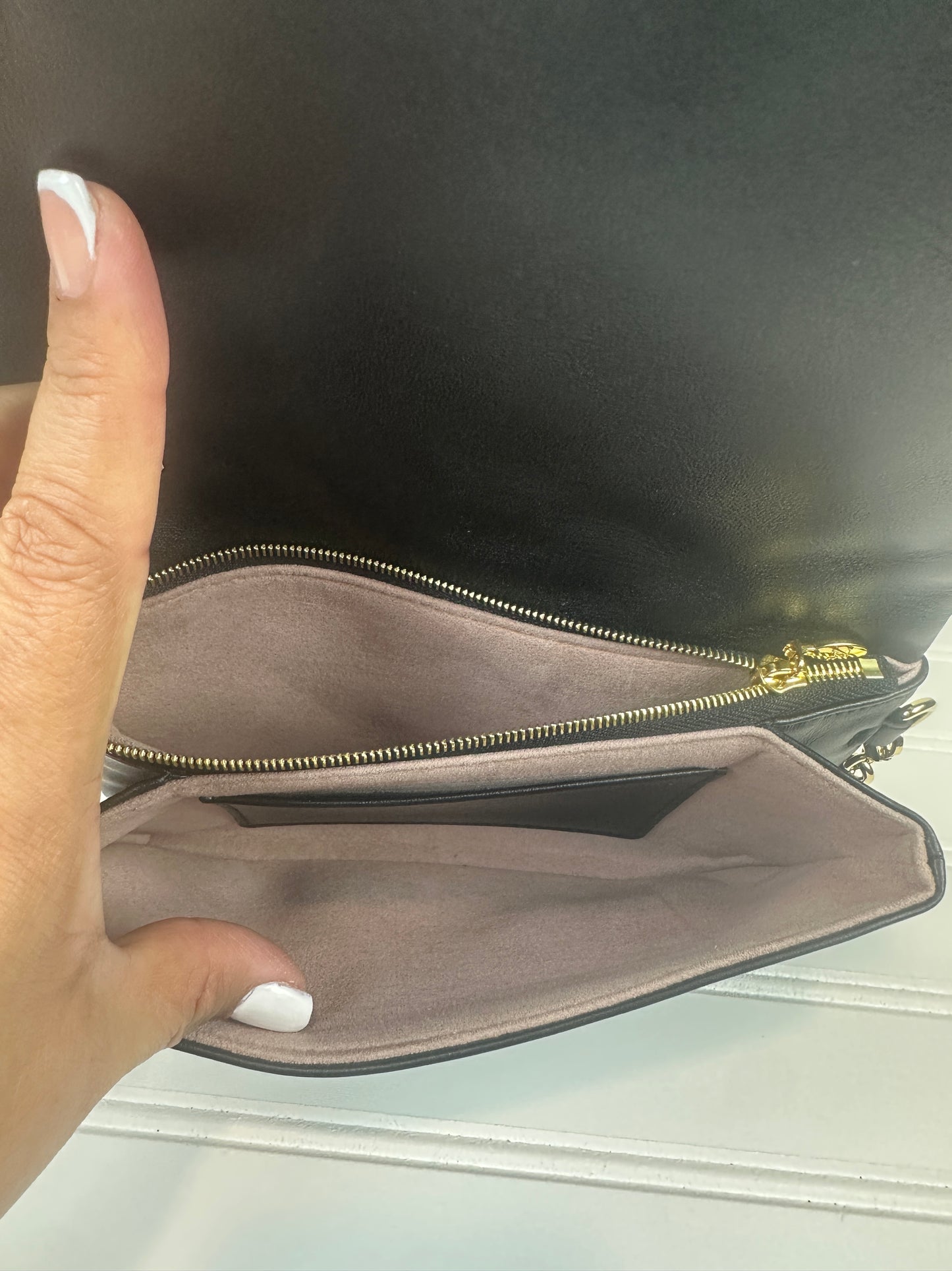 Pre owned LOUIS VUITTON Pochette Coussin Black with Monogram-embossed lambskin _227